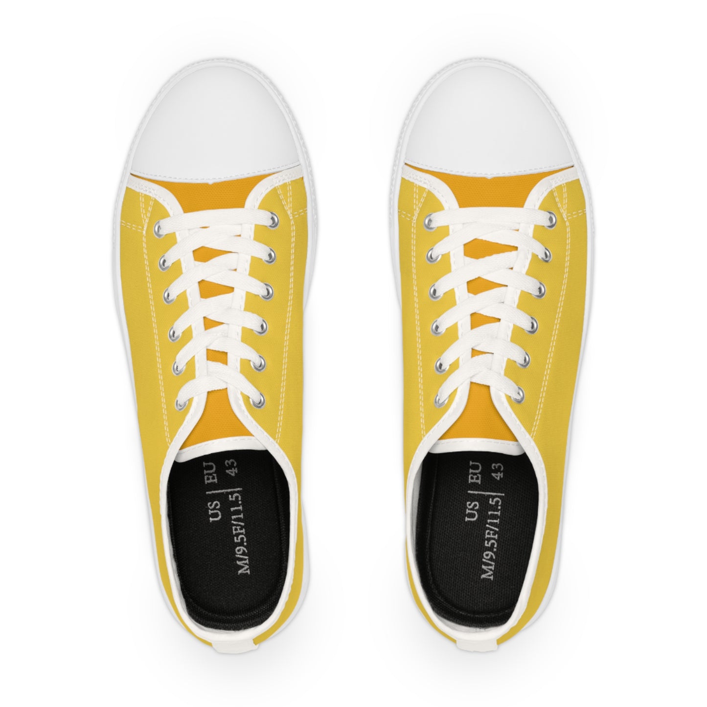 Daffodil Men's Two-Tone Low Top Sneakers - Brighten Every Step – Where Happiness Meets Bold Style!