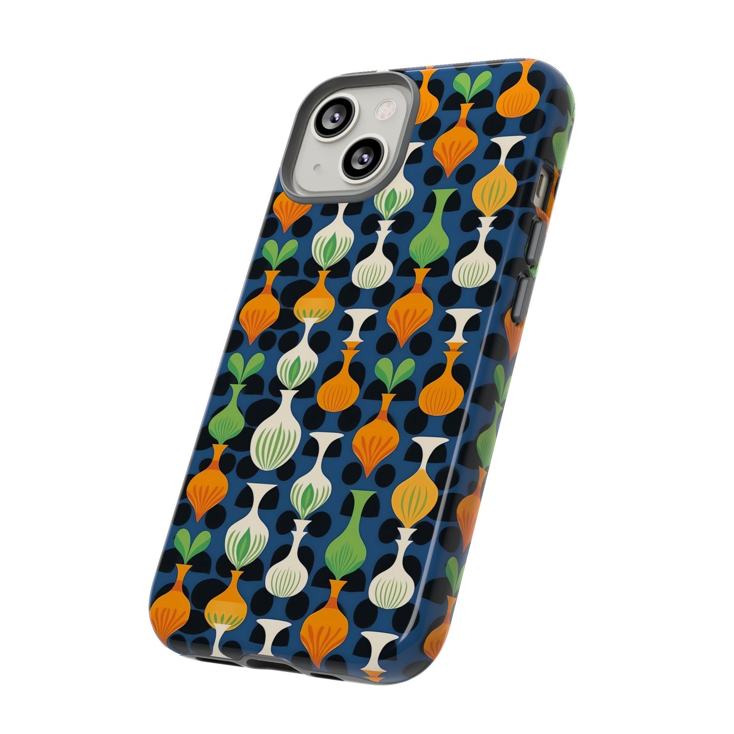 Mod Floating Vases Tough Phone Case for Apple iPhone, Samsung Galaxy, and Google Pixel.