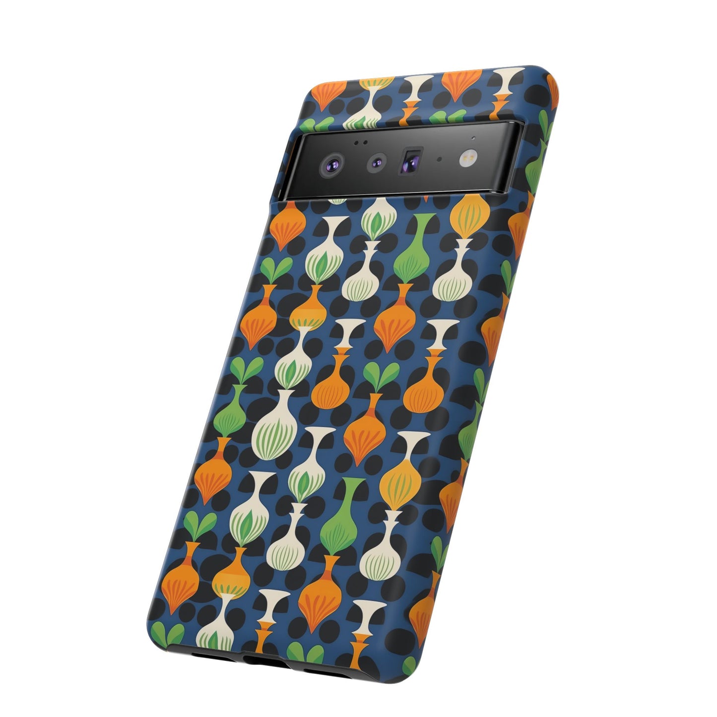 Mod Floating Vases Tough Phone Case for Apple iPhone, Samsung Galaxy, and Google Pixel.