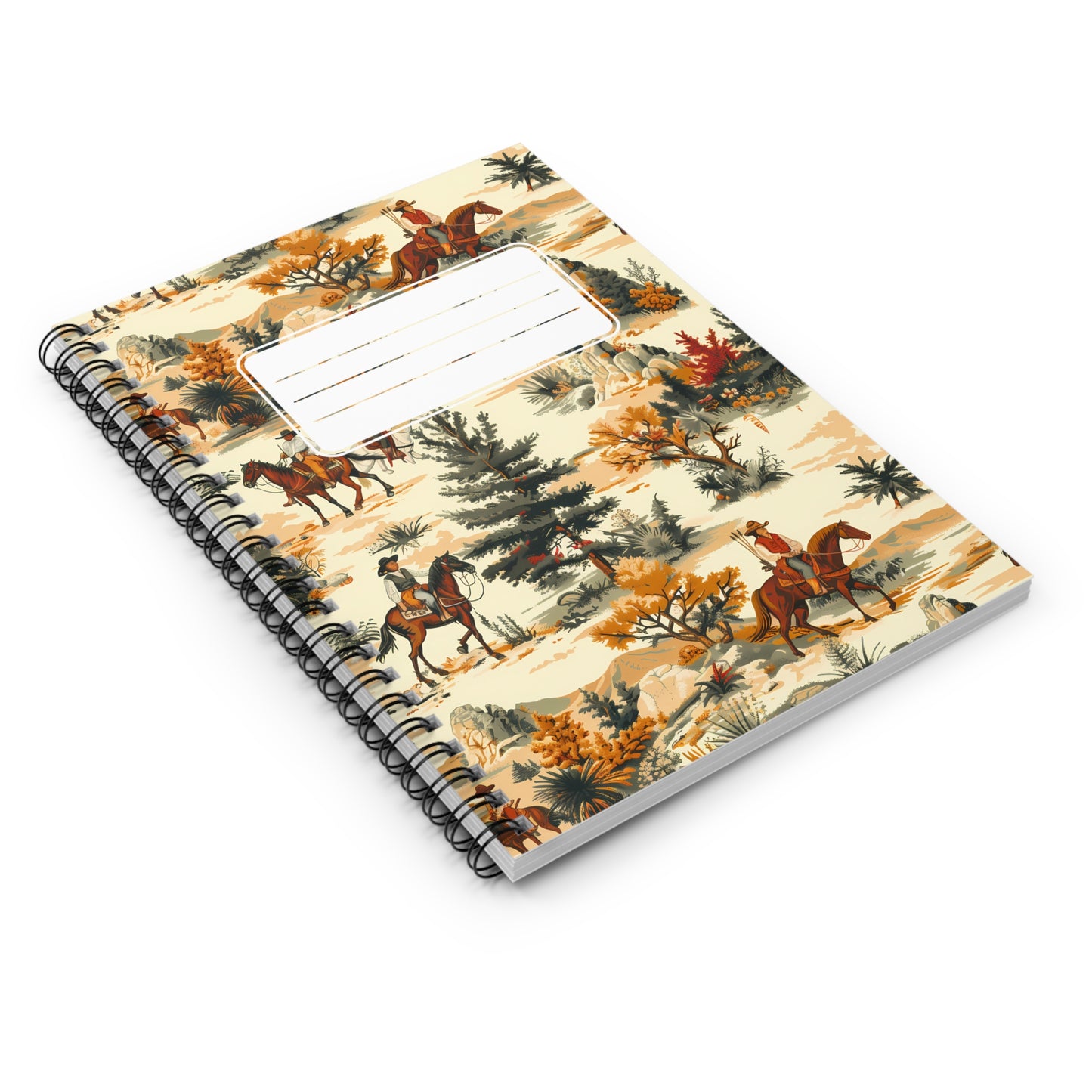 Western Days Chic Spiral Notebook - Ruled Line - Yee Ha and Giddyup! Here's a Notebook for Cowboys and Cowgirls!