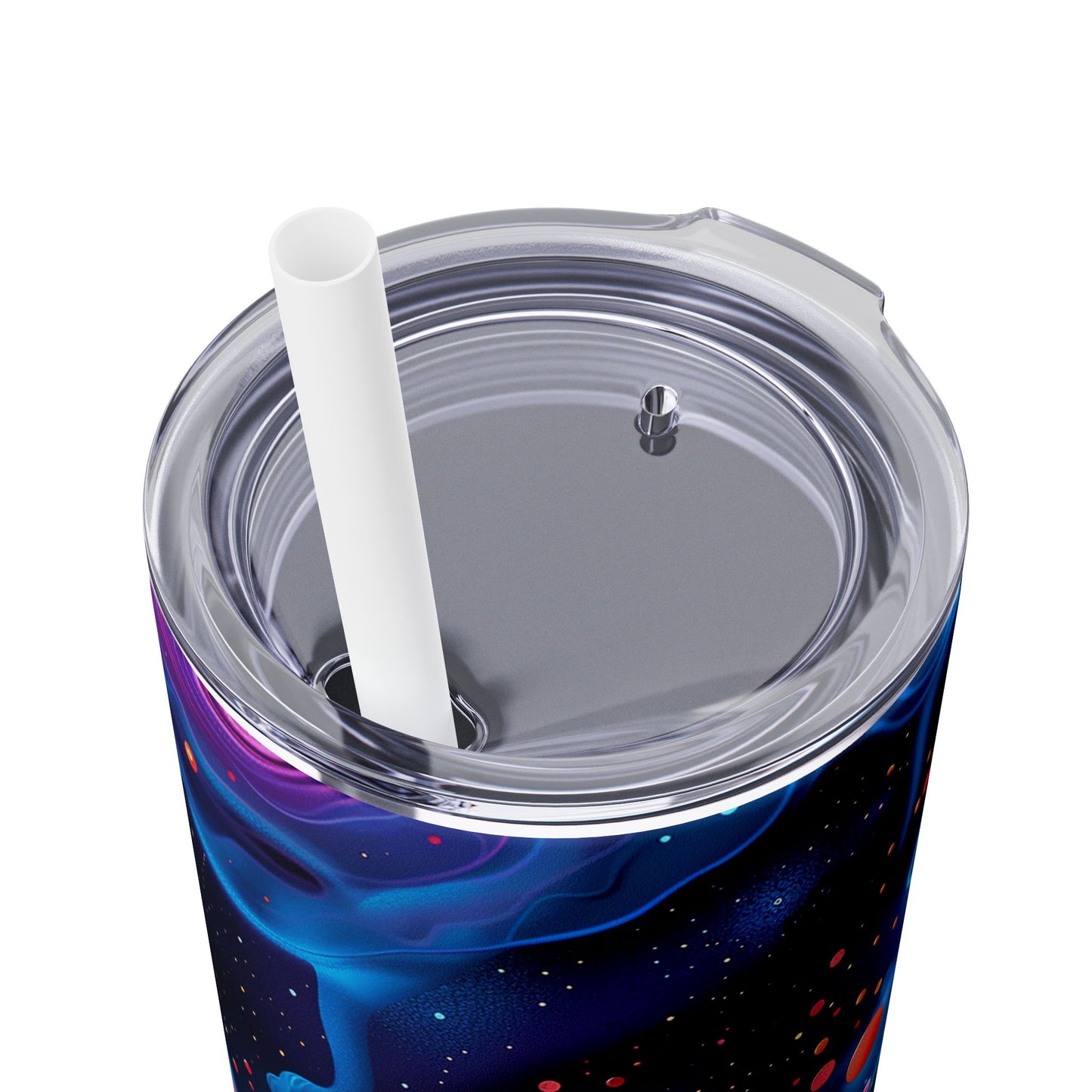 Cosmic Milky Way Skinny Tumbler with Straw - 20 oz. Insulated Stainless Steel - Take the Cosmos with You-One Sip at a Time!
