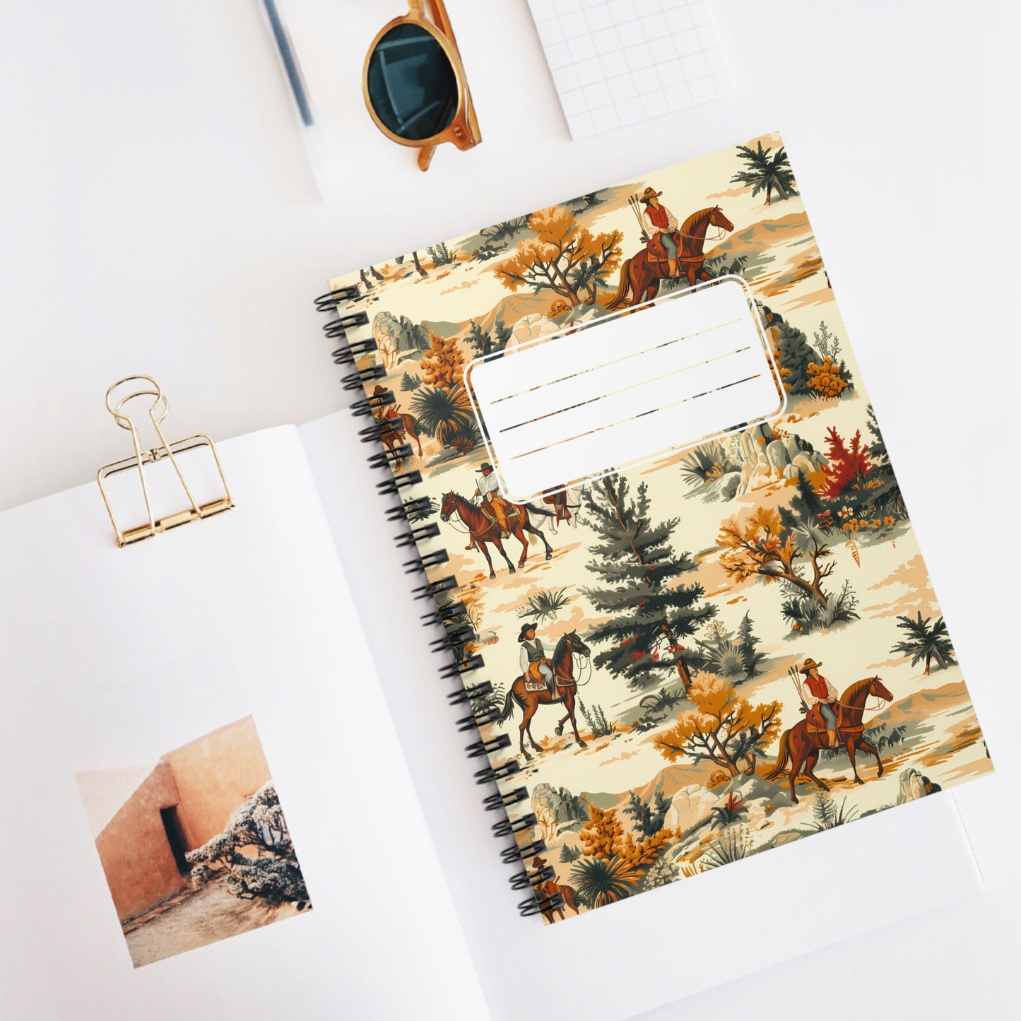 Western Days Chic Spiral Notebook - Ruled Line - Yee Ha and Giddyup! Here's a Notebook for Cowboys and Cowgirls!