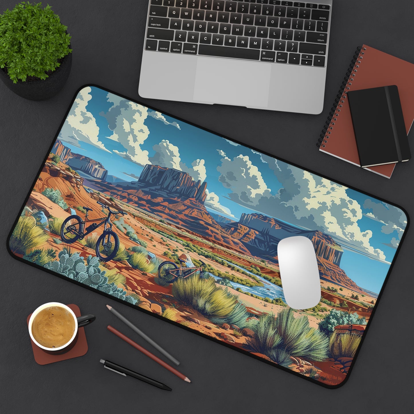 Desert Trails Desk Mat (Desk Pad) - Explore Your Workspace with our Desert Trails Mat! Available in 3 sizes.