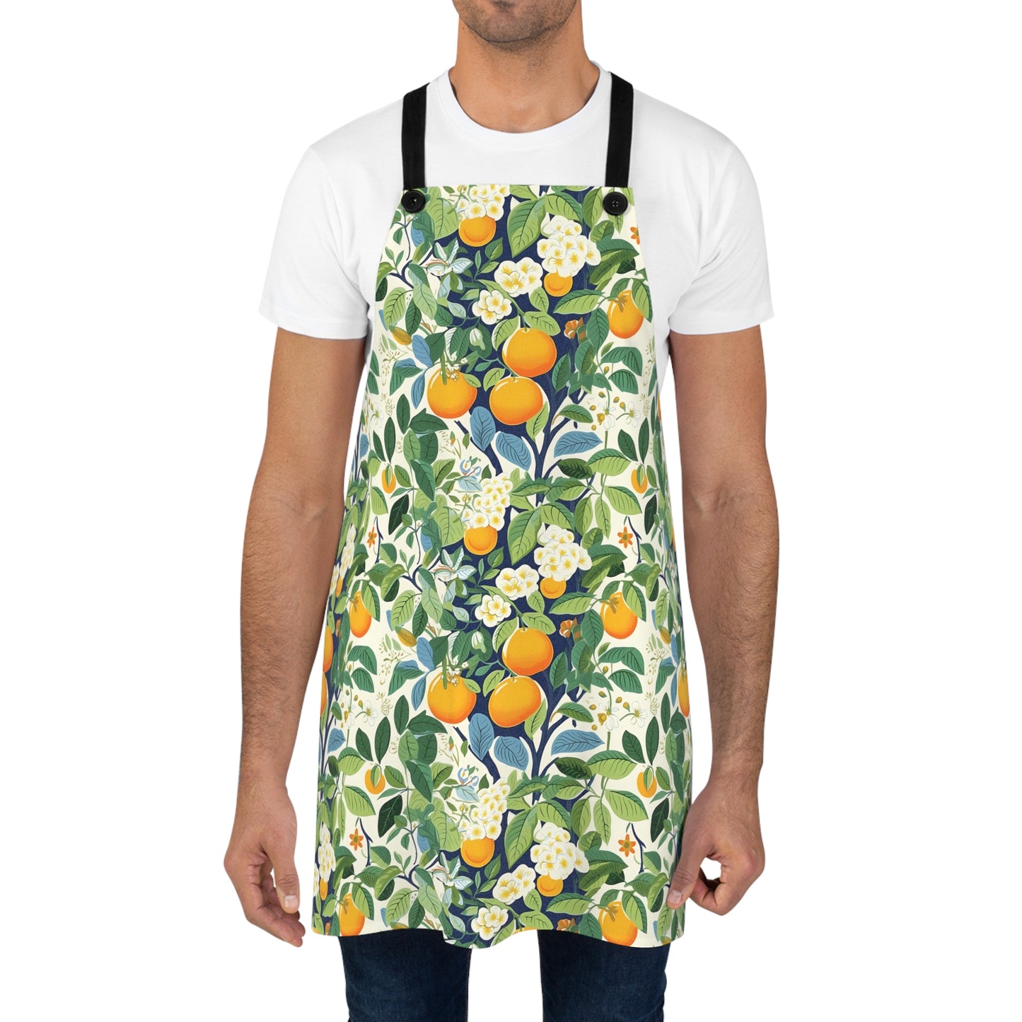 Happy Oranges & Blossoms Adult Apron - Blossom in the Kitchen with Happy Oranges & Blossoms!