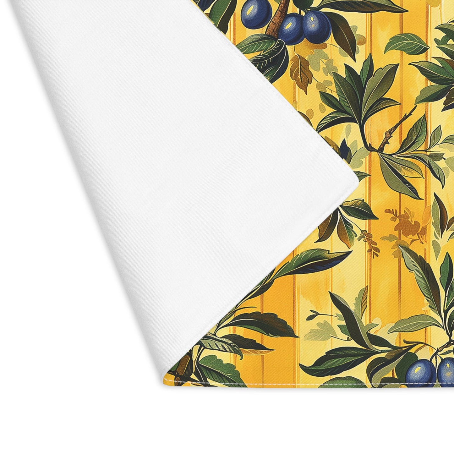 Olives & Sunshine Delight Placemat - Infuse Your Table with Mediterranean Sunshine! Cotton Twill - 18" x 14"