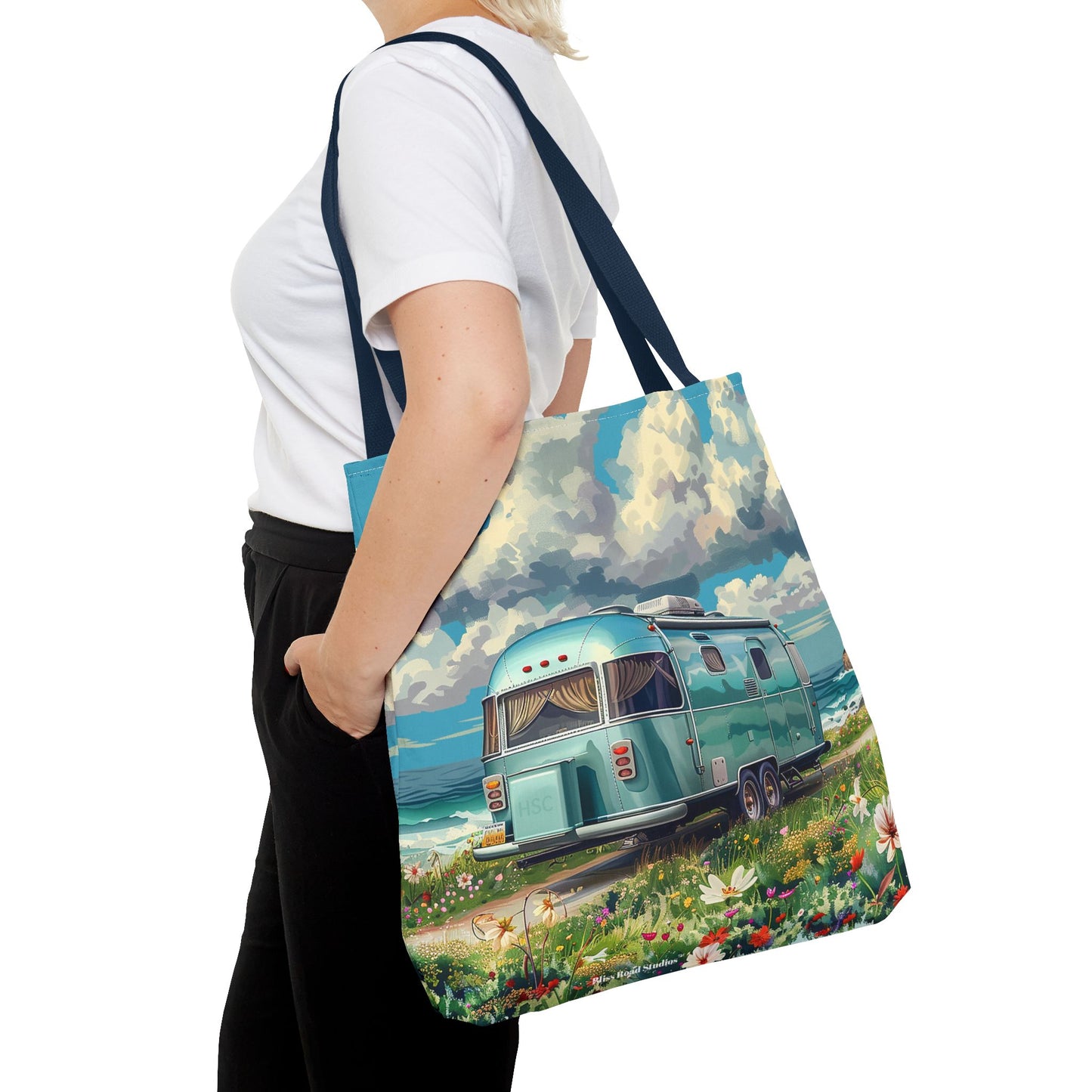 Retro Bliss Adventure Tote Bag - Adventure Awaits, Vintage Style! Available in 3 sizes.