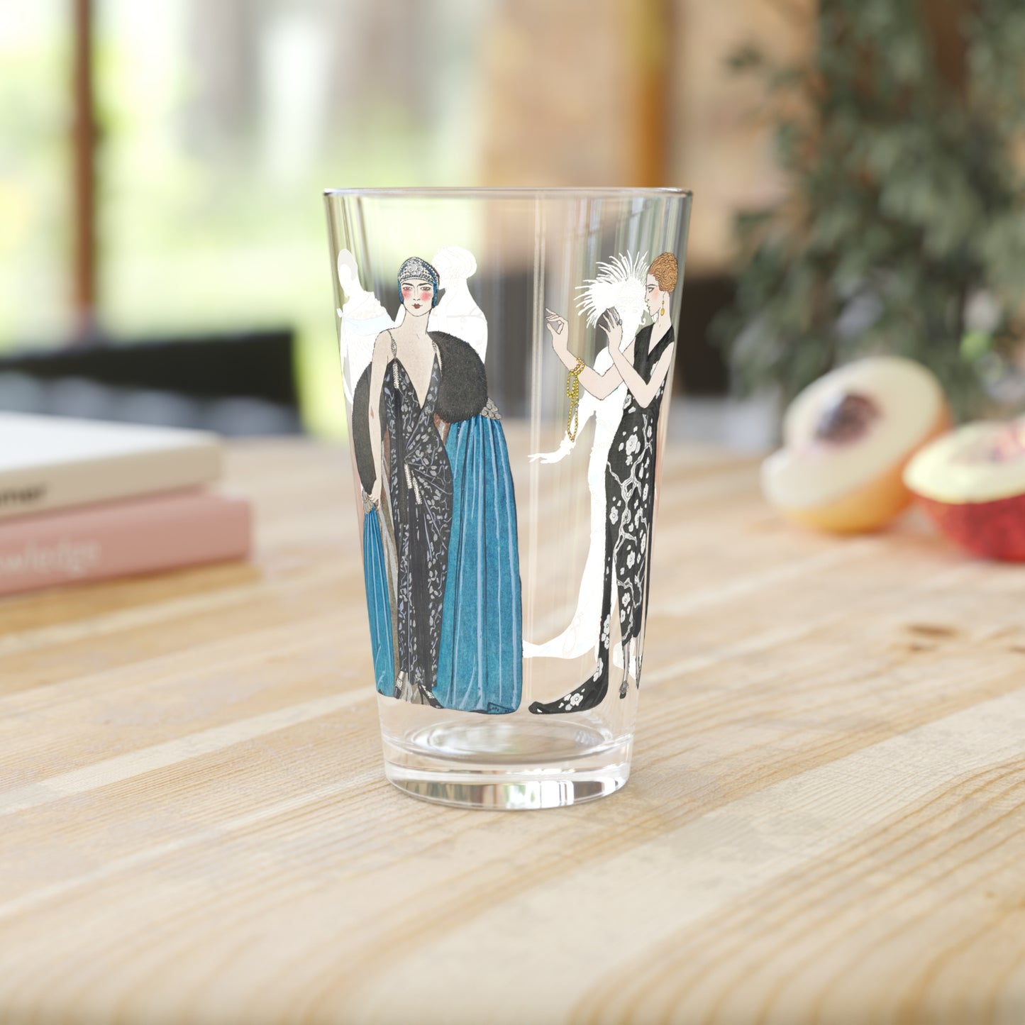 Vintage Vogue Ladies Pint Glass - 16 oz - Toast with Timeless Elegance! From Our Vintage Vogue Collection.