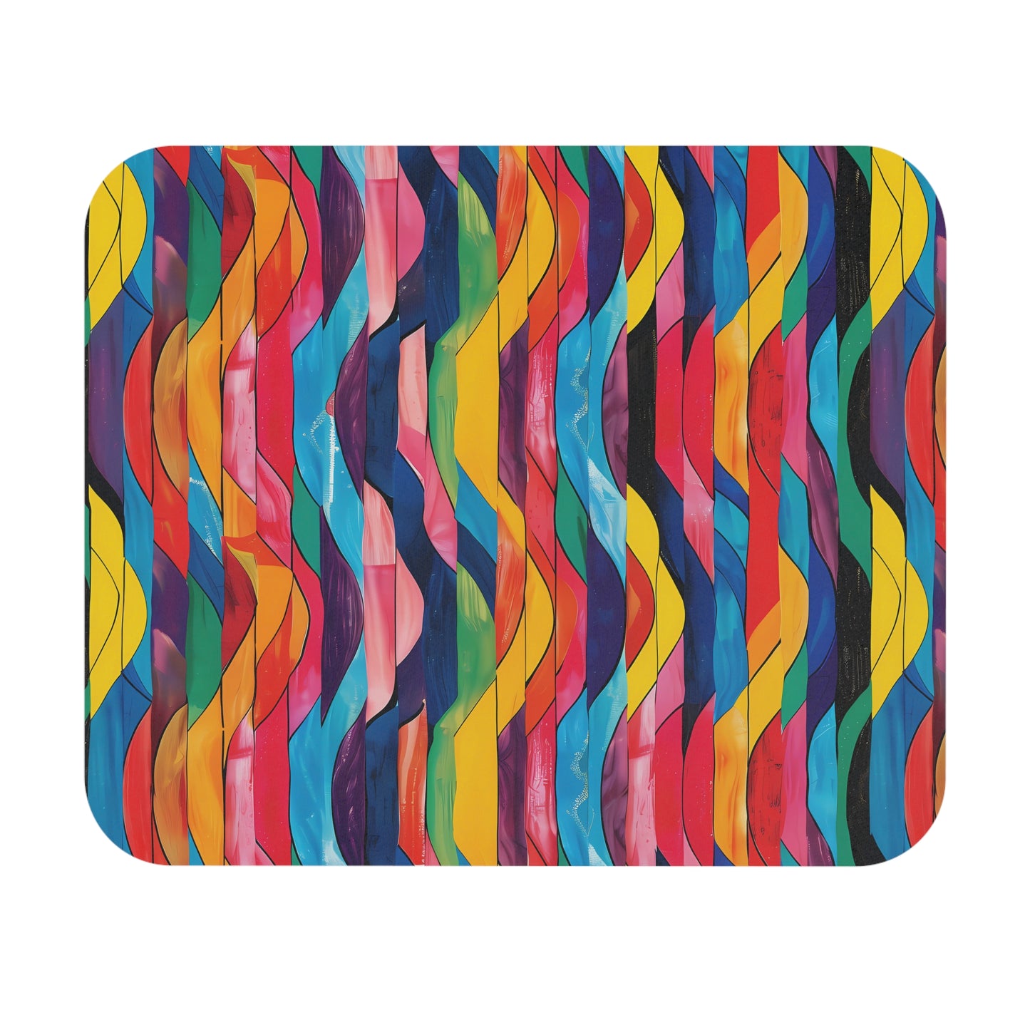 Retro Ripples Mouse Pad - Let Your Desk Groove with Retro Vibes! Groovy!
