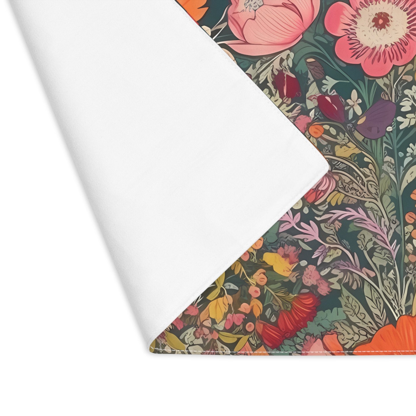 Renaissance Fall Floral Placemat - Bring the Serenity of the Renaissance to Your Table! Cotton Twill - 18" x 14"