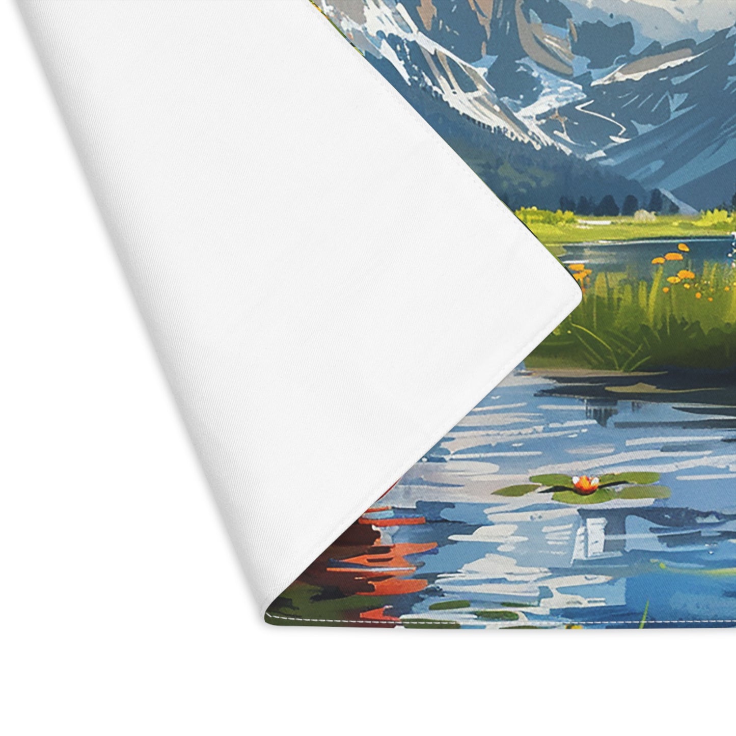 Paddling Pup Paradise Placemat - Paddle into Tranquility—Dine with Nature's Joy! Cotton Twill - 18" x 14"