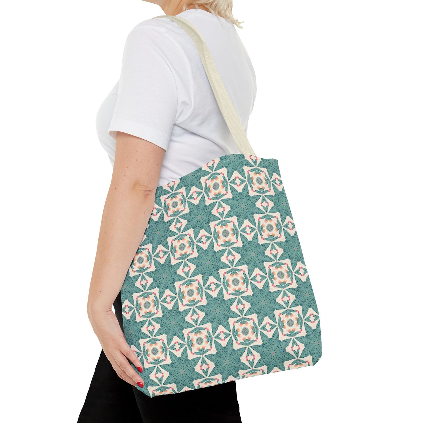 Desert Cactus Star Tile Tote Bag - Carry Southwest Charm Wherever You Go! Available in 3 sizes.