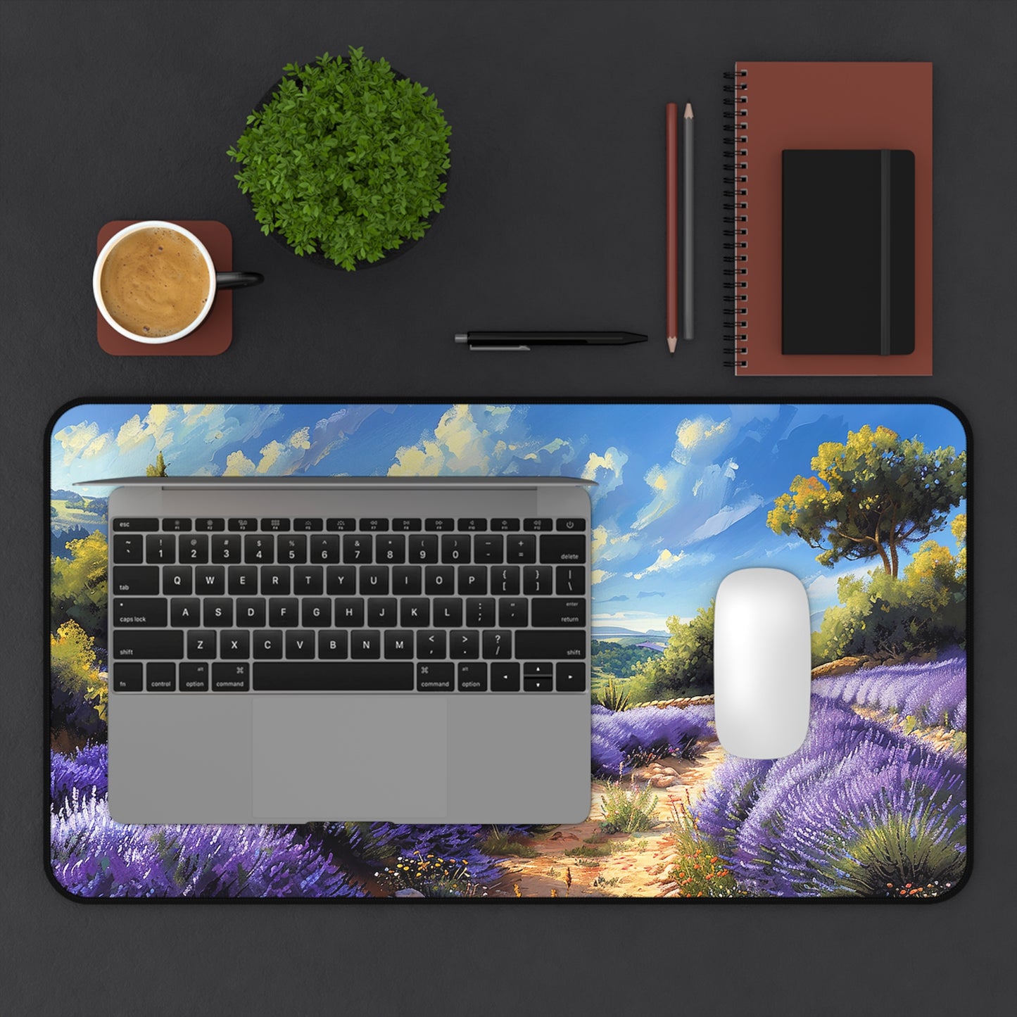 Tuscan Lavender Dreams Desk Mat (Desk Pad) - Capture the Essence of Provence - Available in 3 sizes.