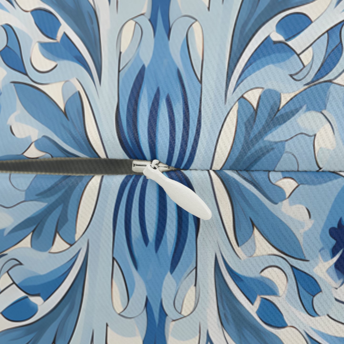 Dutch Blue Tulip Lumbar Pillow - Spun Polyester - Double-Sided Print - Concealed Zipper - Lumbar size: 20" x 14"