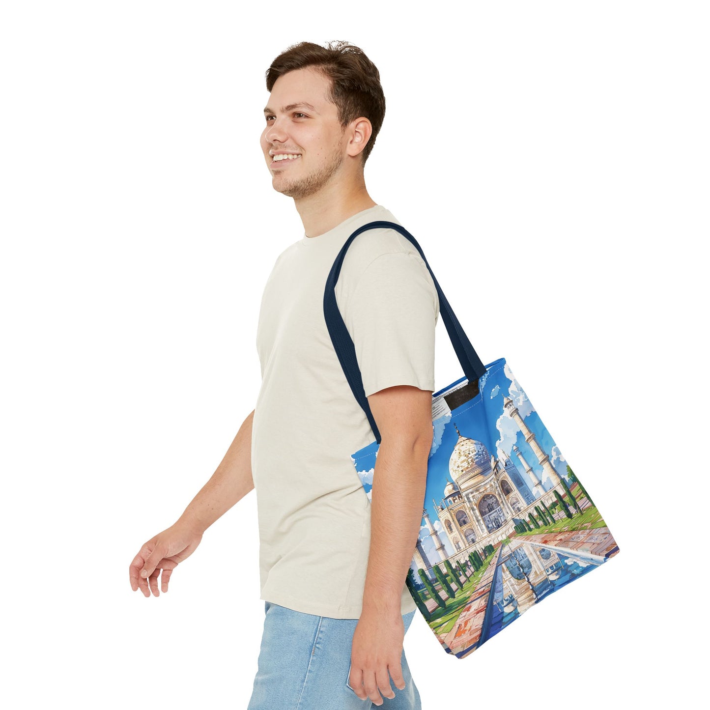 Taj Mahal Reflection Tote Bag - Carry the Splendor of the Taj Wherever You Go! Available in 3 sizes.