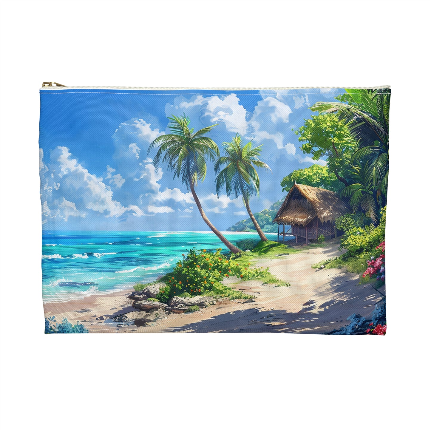 Dreams of a Tropical Island Accessory Pouch - Escape to Your Tropical paradise - Anytime, Anywhere! Available in 2 sizes.