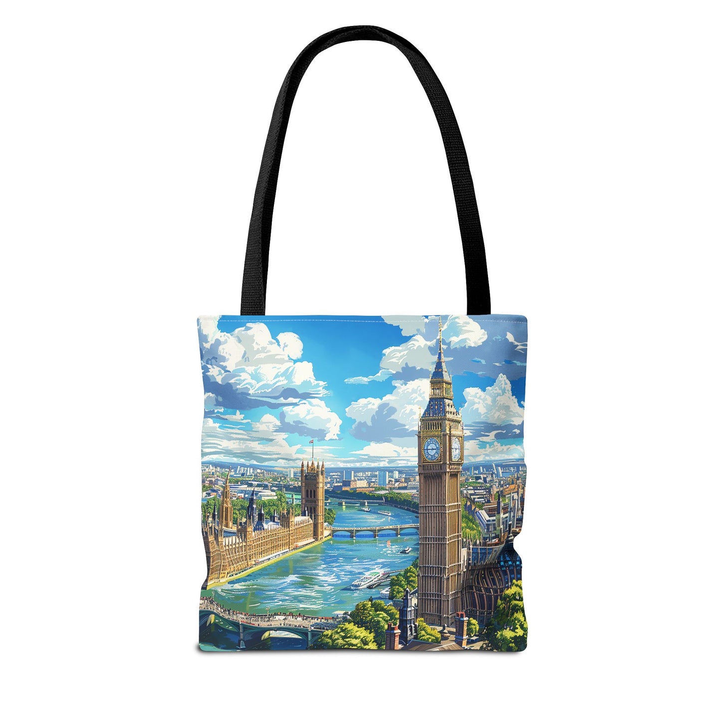Big Ben River View Tote Bag - Carry the Timeless Charm of London's Iconic Skyline! Available in 3 sizes.