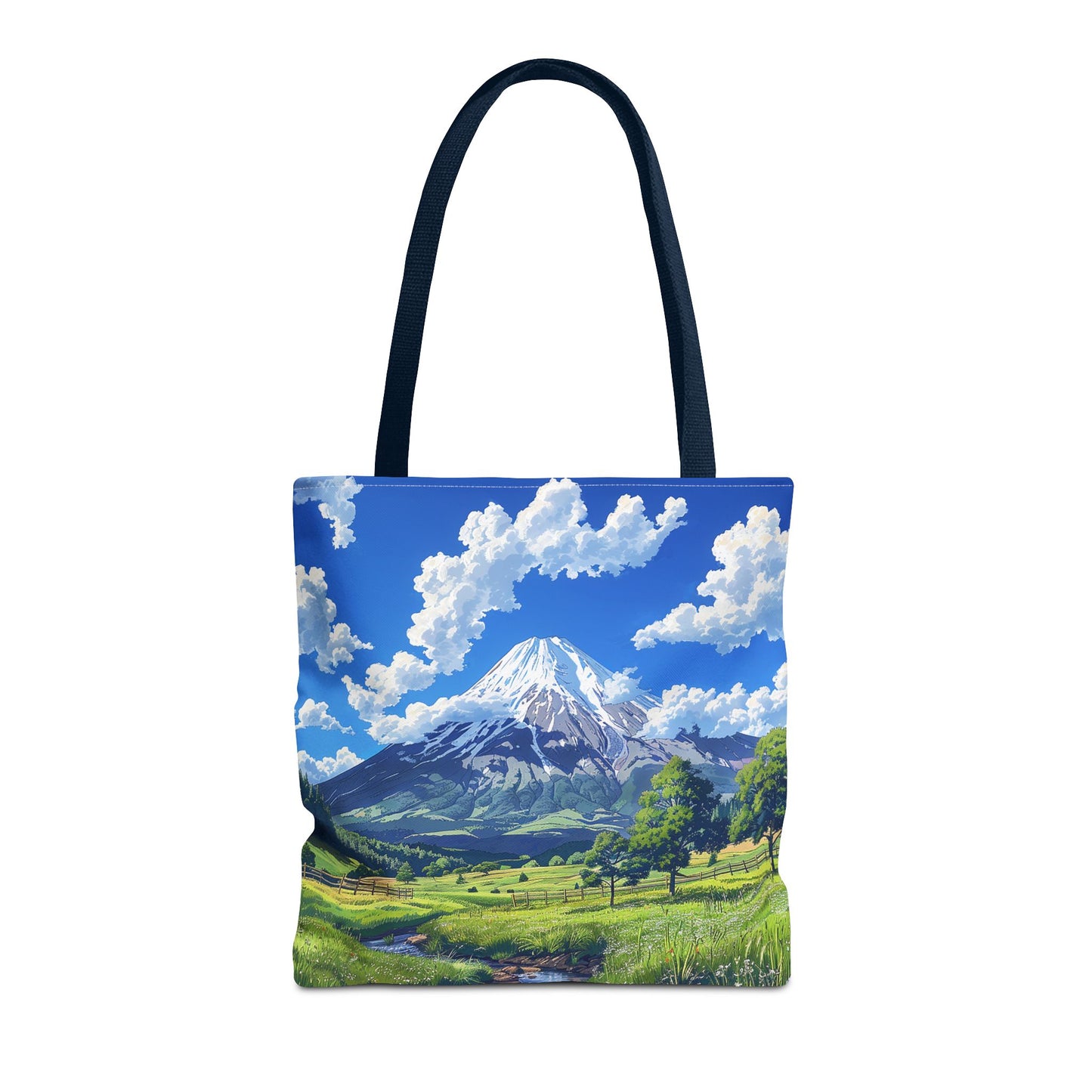 Mount Fuji Serenity Tote Bag - Carry the Tranquil Beauty of Japan's Iconic Peak! Available in 3 sizes.
