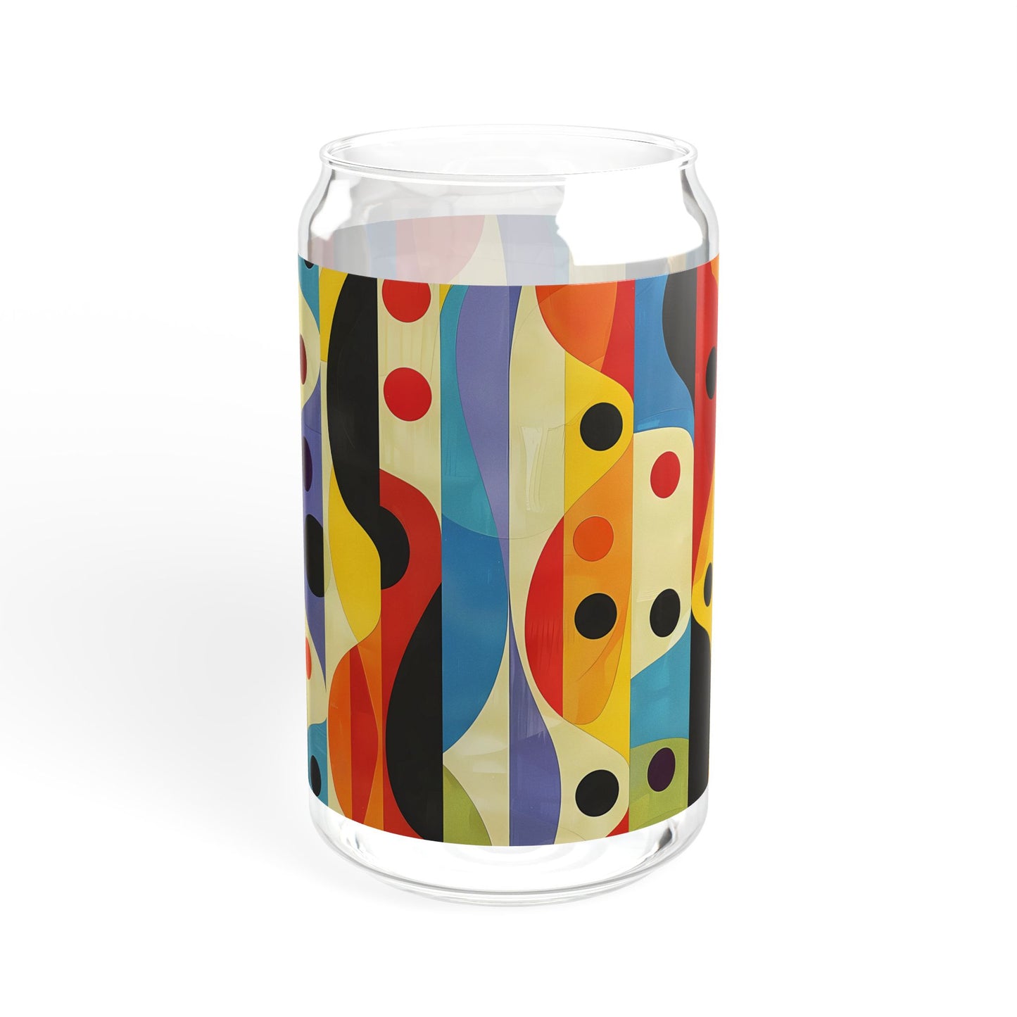 Linear Mesa Sipper Glass Tumbler - 16 oz - Sip in Style with a Bold Pop of Color!