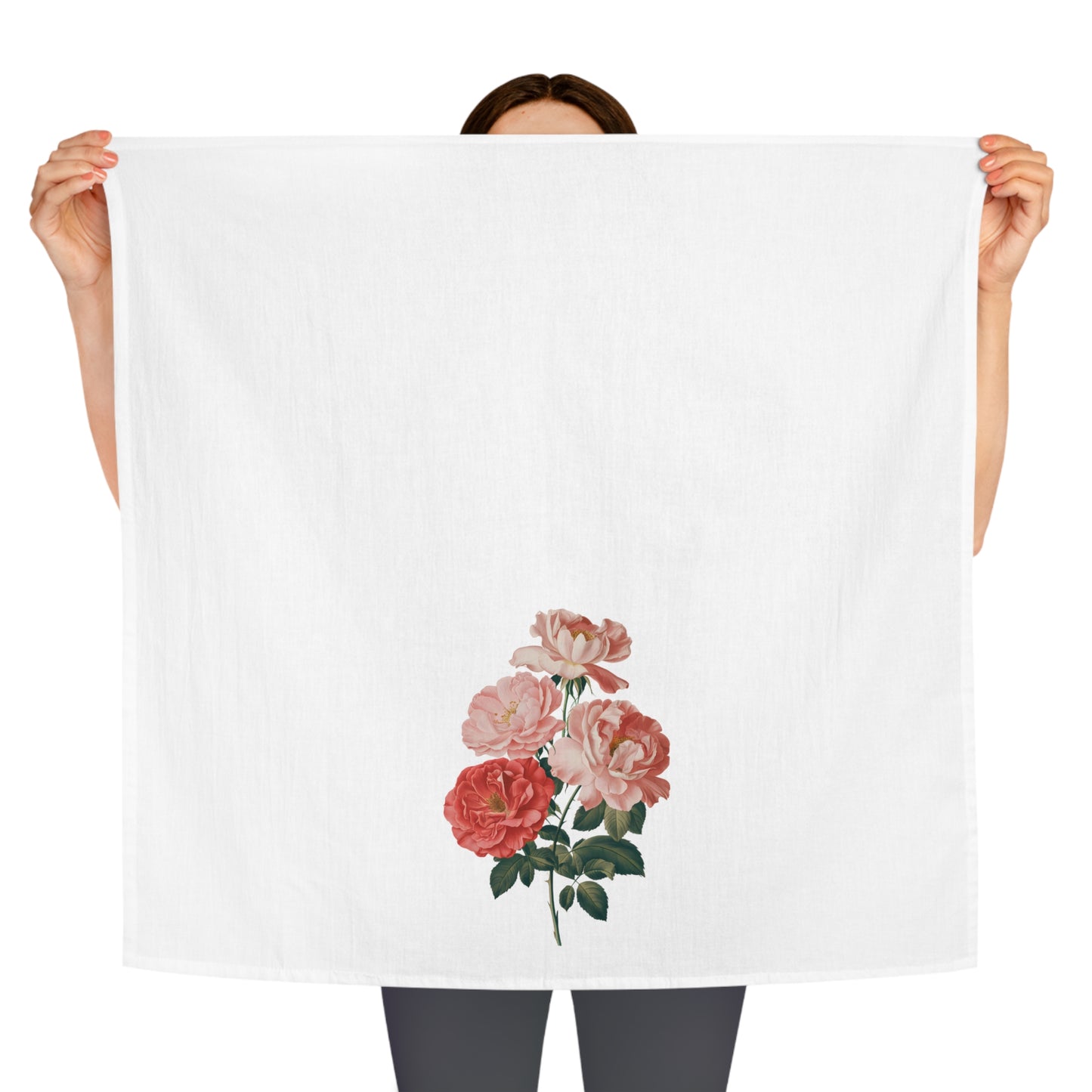 June Birth Month Flower - Daisies Tea Towel - 100% Cotton - 28" x 28" - Bring June’s Timeless Roses to Your Kitchen! From our Blooming Celebration Birth Flower Collection.