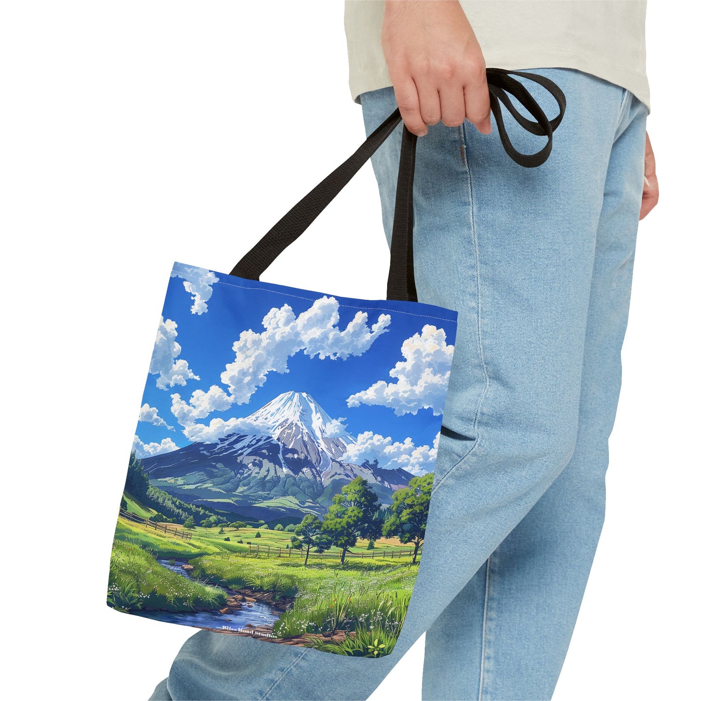 Mount Fuji Serenity Tote Bag - Carry the Tranquil Beauty of Japan's Iconic Peak! Available in 3 sizes.