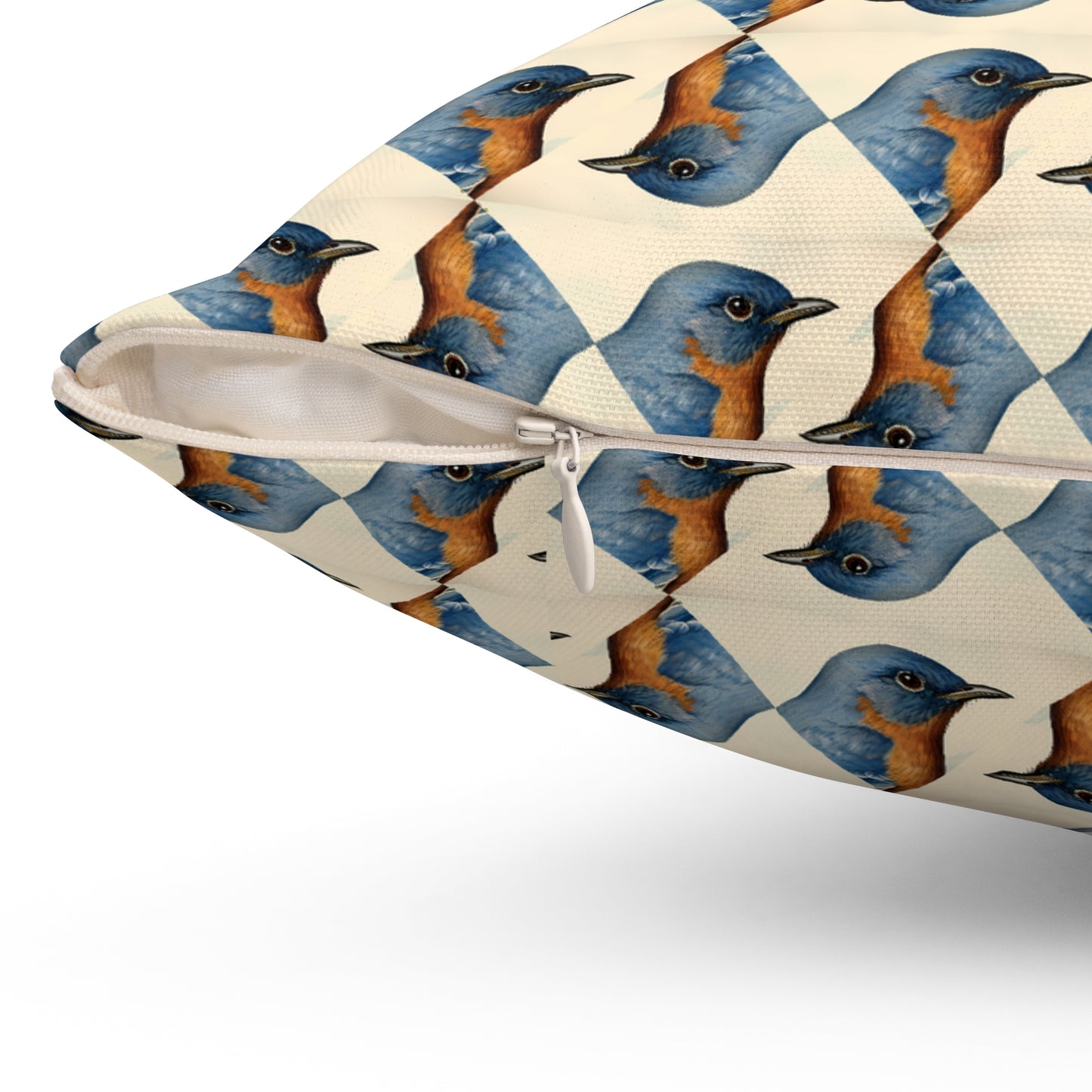 Bird Lover Square Throw Pillow - Spun Polyester - Double-Sided Print - Concealed Zipper - Available in 4 sizes.