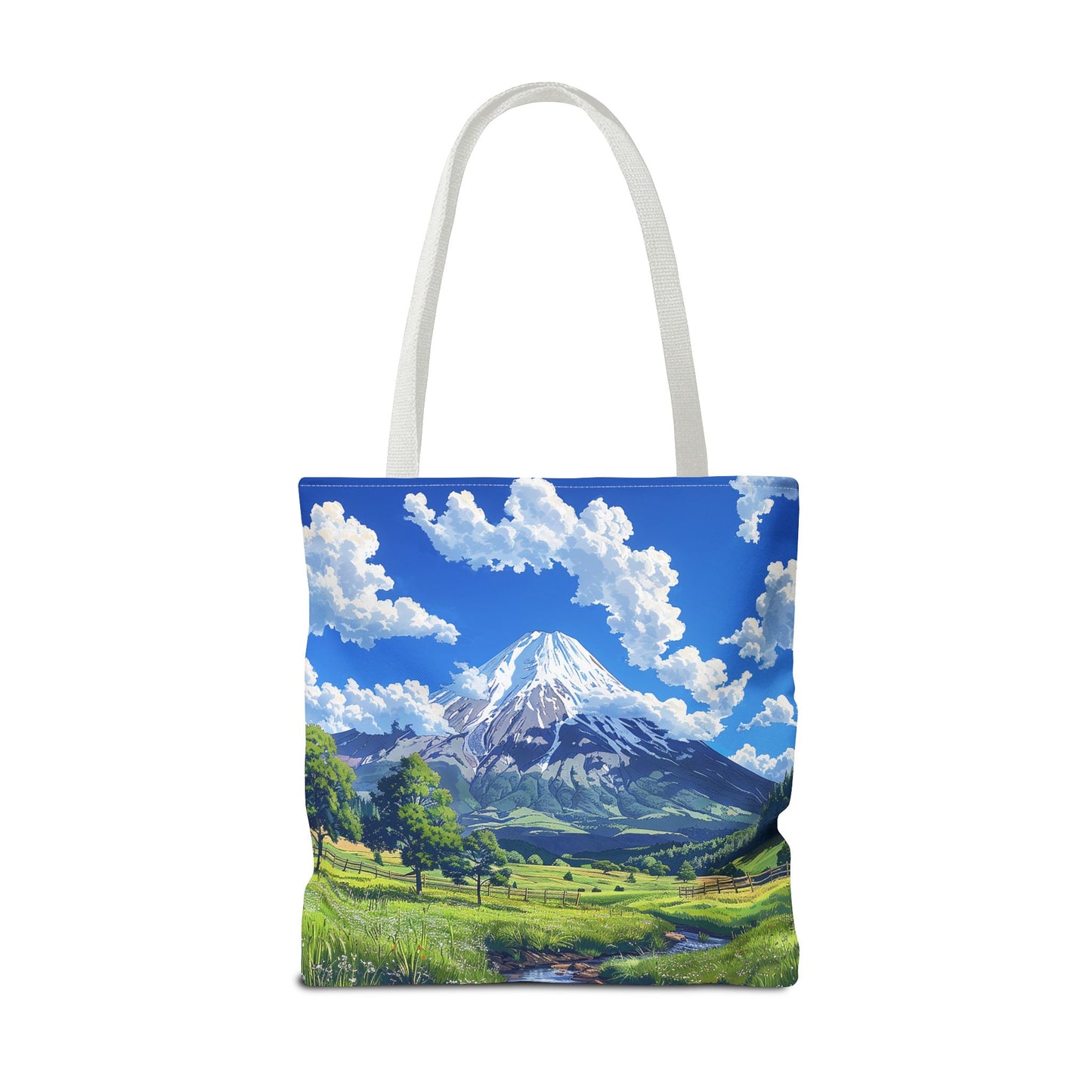 Mount Fuji Serenity Tote Bag - Carry the Tranquil Beauty of Japan's Iconic Peak! Available in 3 sizes.