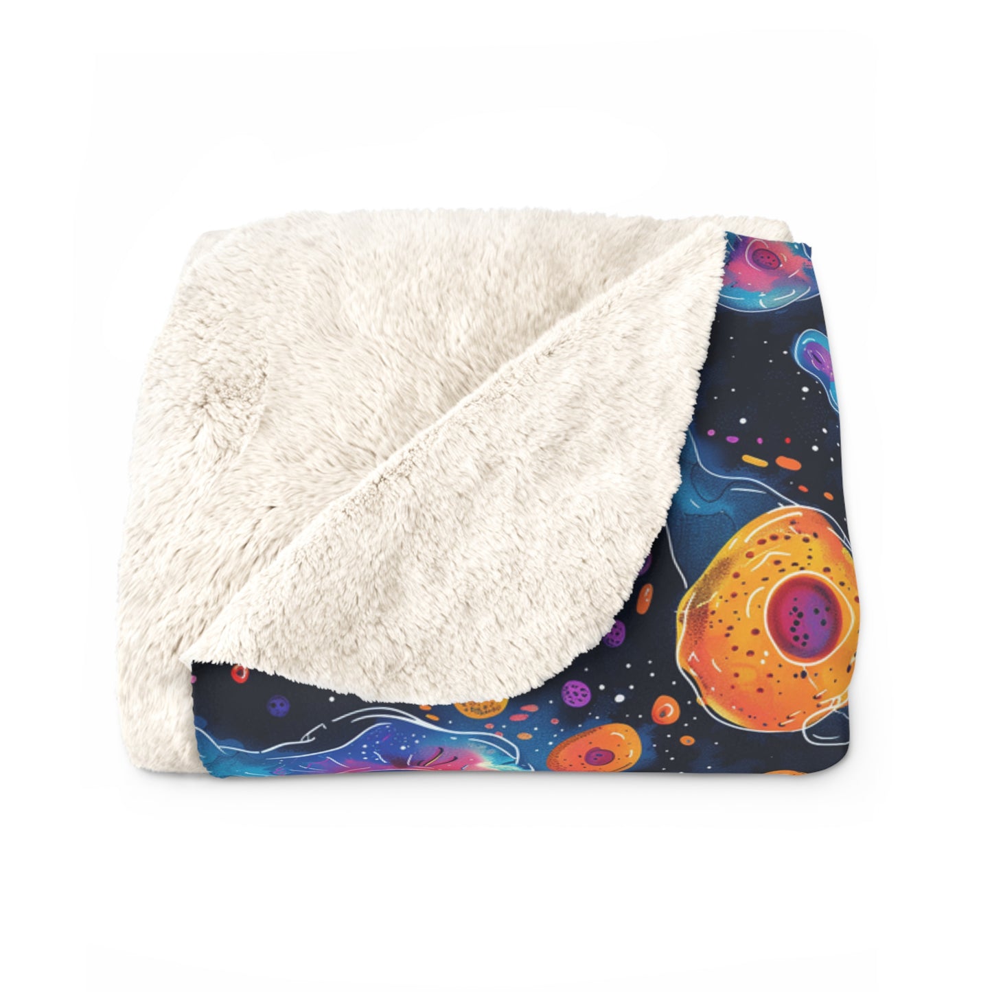 Birth of Celestial Life Sherpa Fleece Blanket - Look into the Origins of the Universe from Your Couch! Available in 2 sizes.