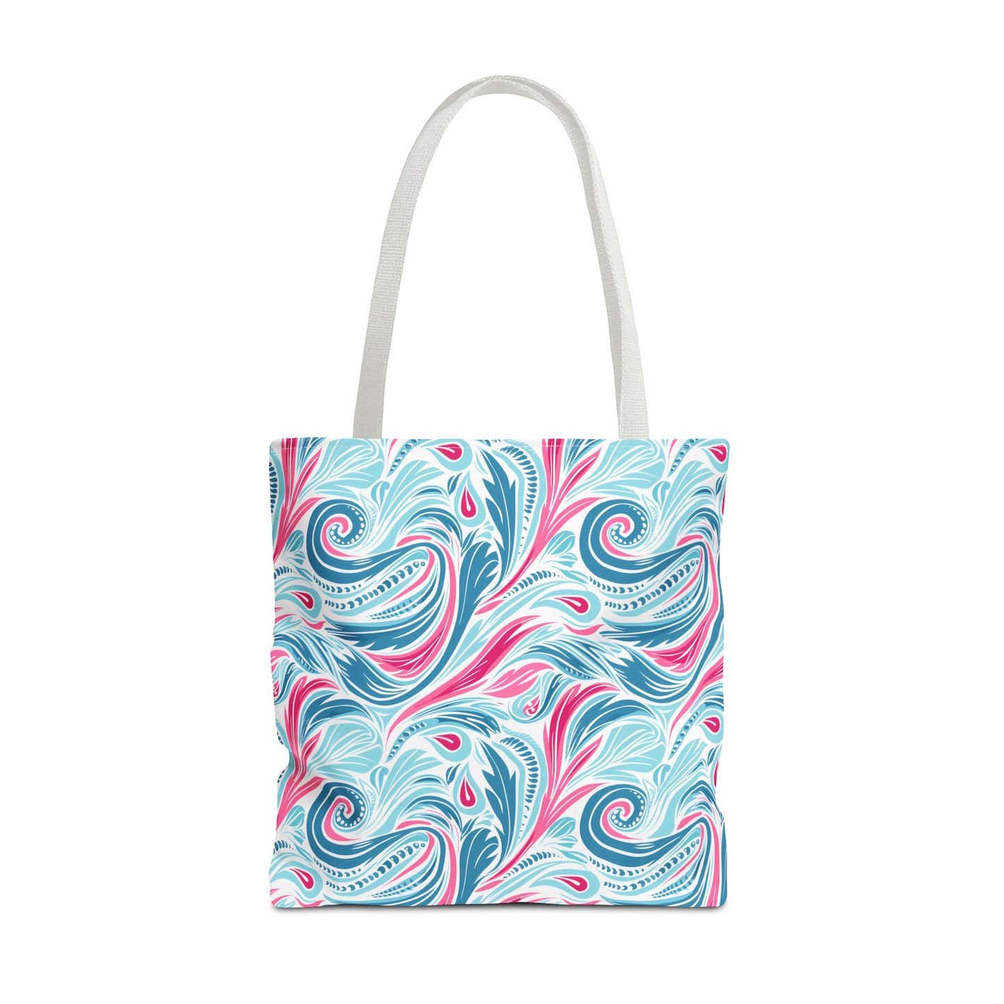 Teal Tide Twirl Tote Bag - Go Through Life with Coastal Charm! Available in 3 sizes.