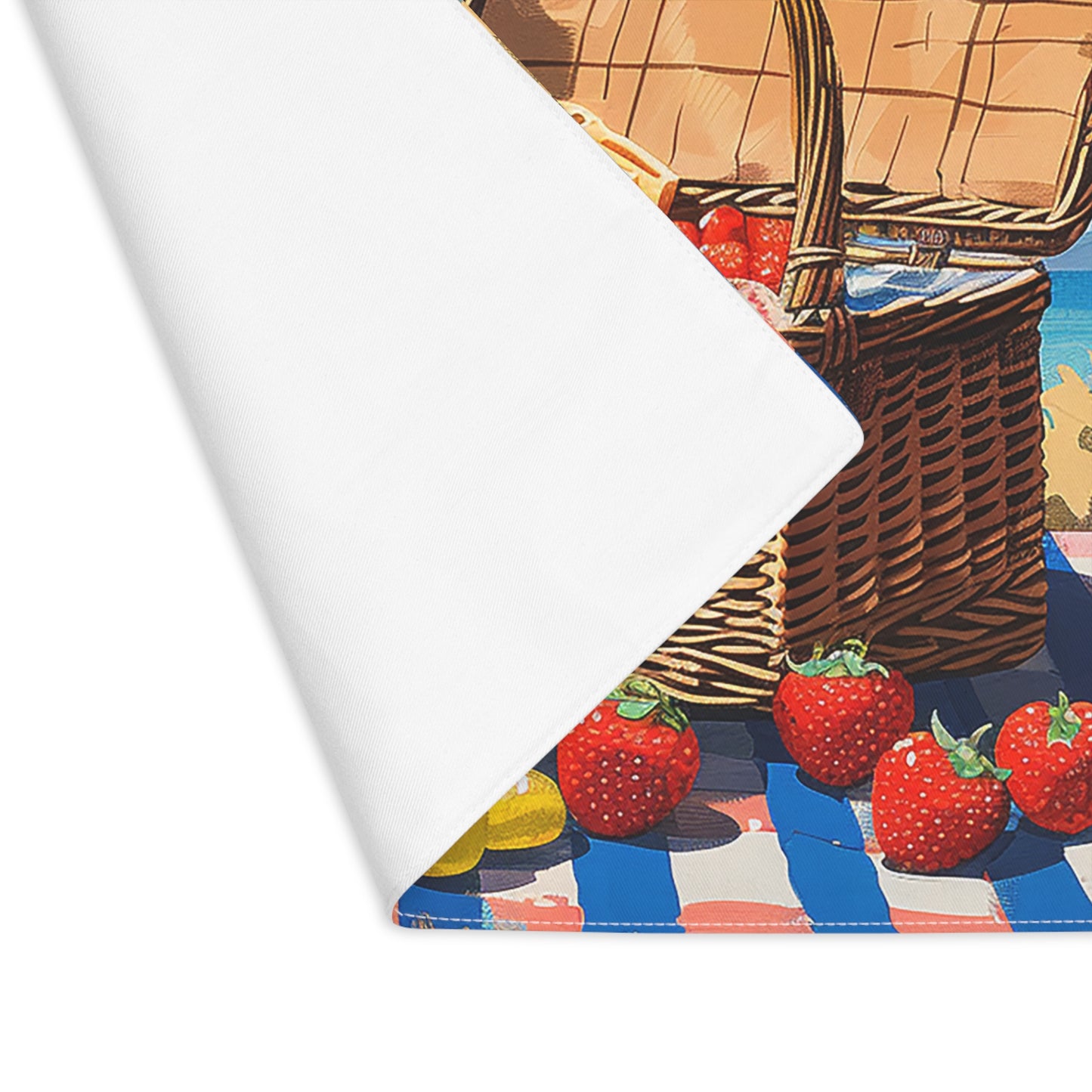 Picnic Perfection Placemat - Bring the Joy of a Perfect Picnic to Your Table! Cotton Twill - 18" x 14"