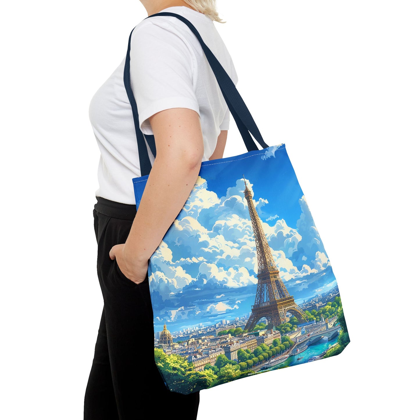 Parisian Eiffel Tower Dreamscape Tote Bag - Carry Parisian Elegance with You, Wherever You Go! Available in 3 sizes.