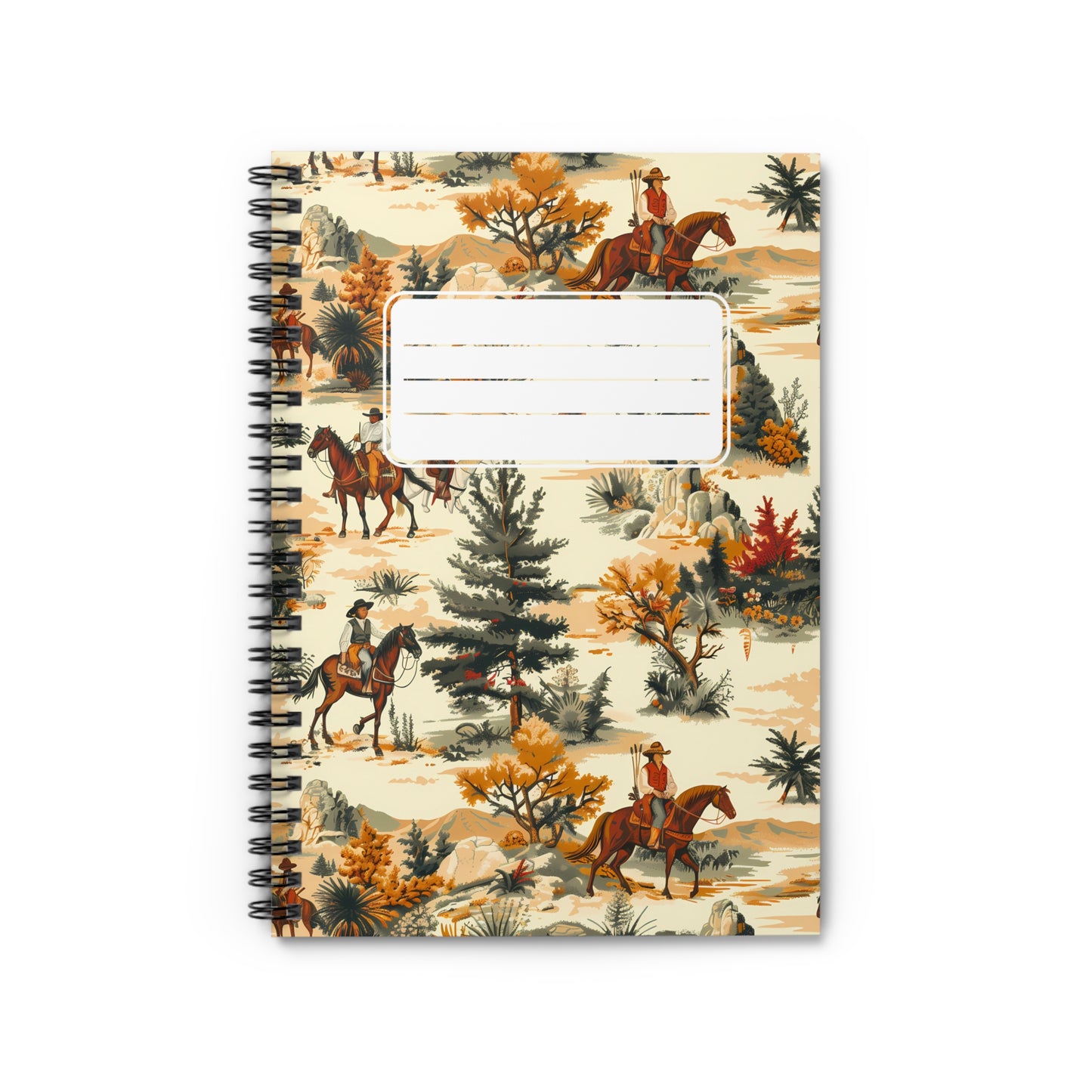 Western Days Chic Spiral Notebook - Ruled Line - Yee Ha and Giddyup! Here's a Notebook for Cowboys and Cowgirls!