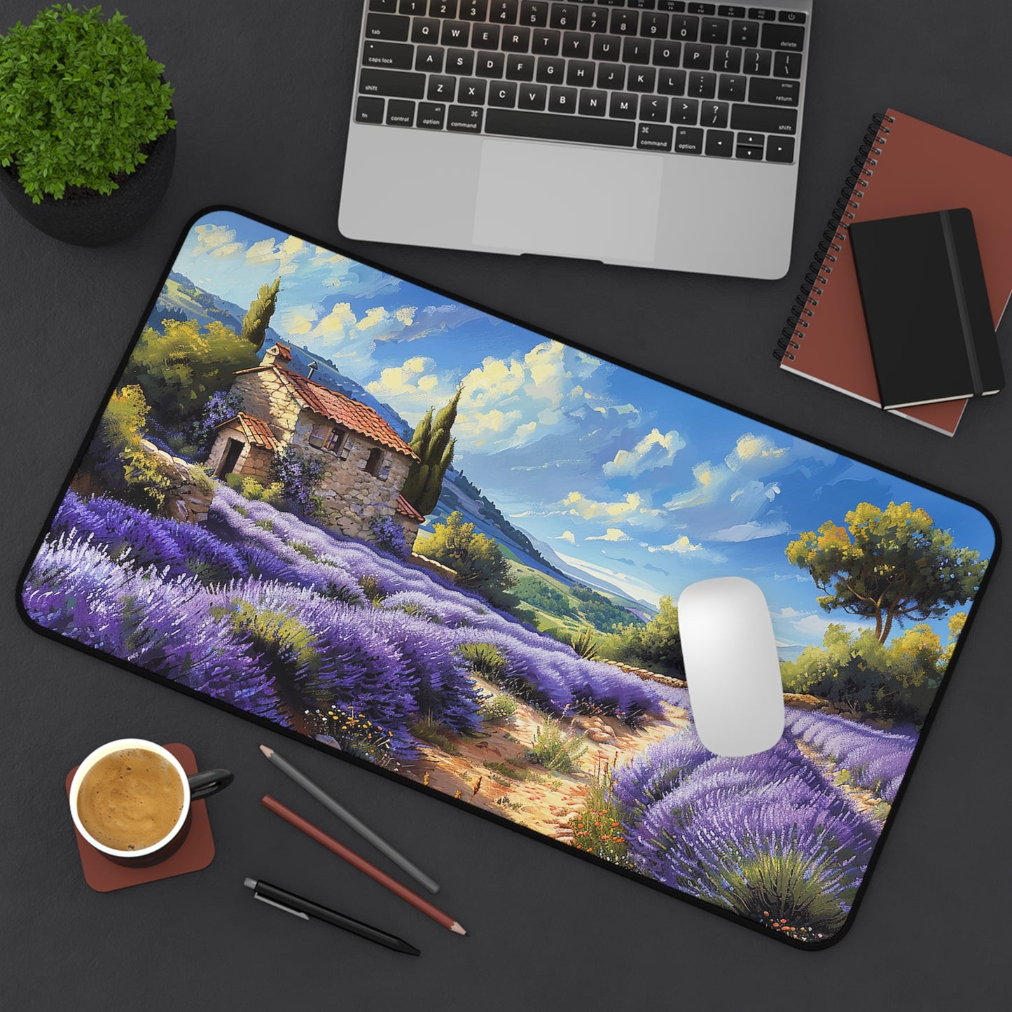 Tuscan Lavender Dreams Desk Mat (Desk Pad) - Capture the Essence of Provence - Available in 3 sizes.