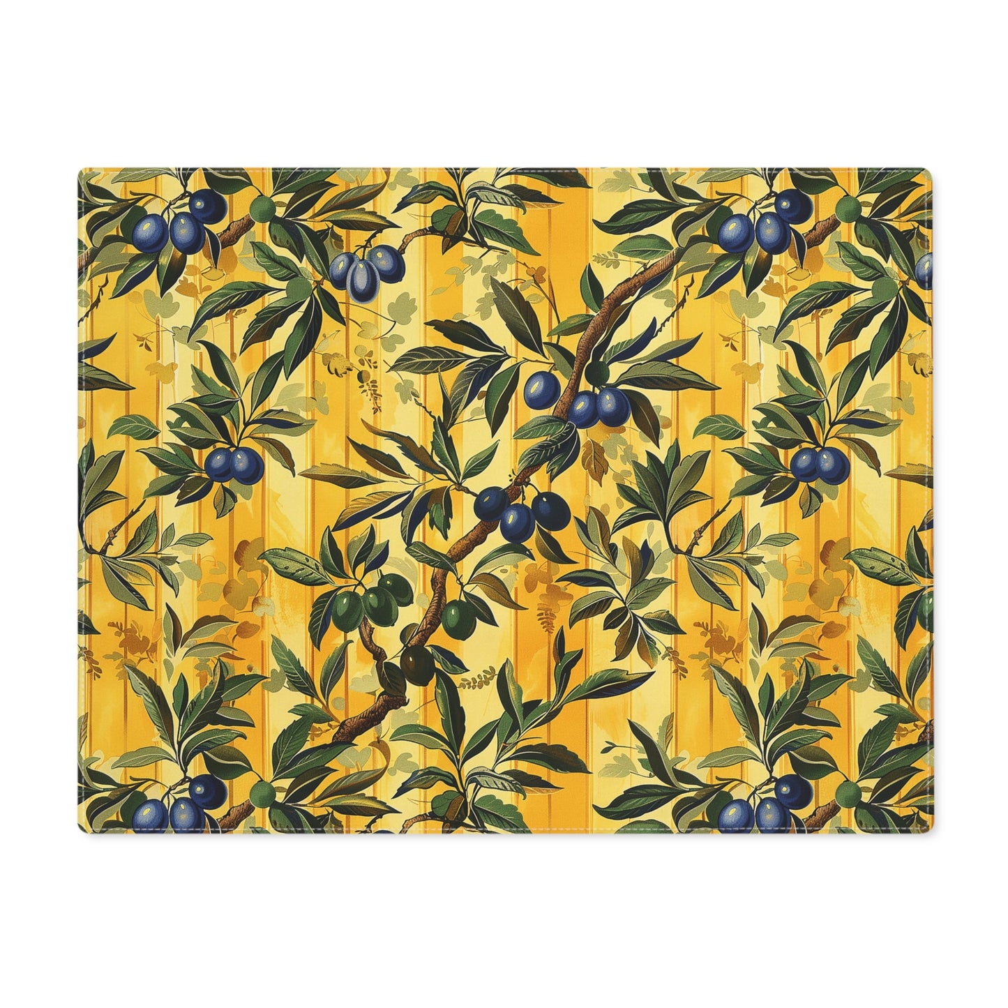 Olives & Sunshine Delight Placemat - Infuse Your Table with Mediterranean Sunshine! Cotton Twill - 18" x 14"