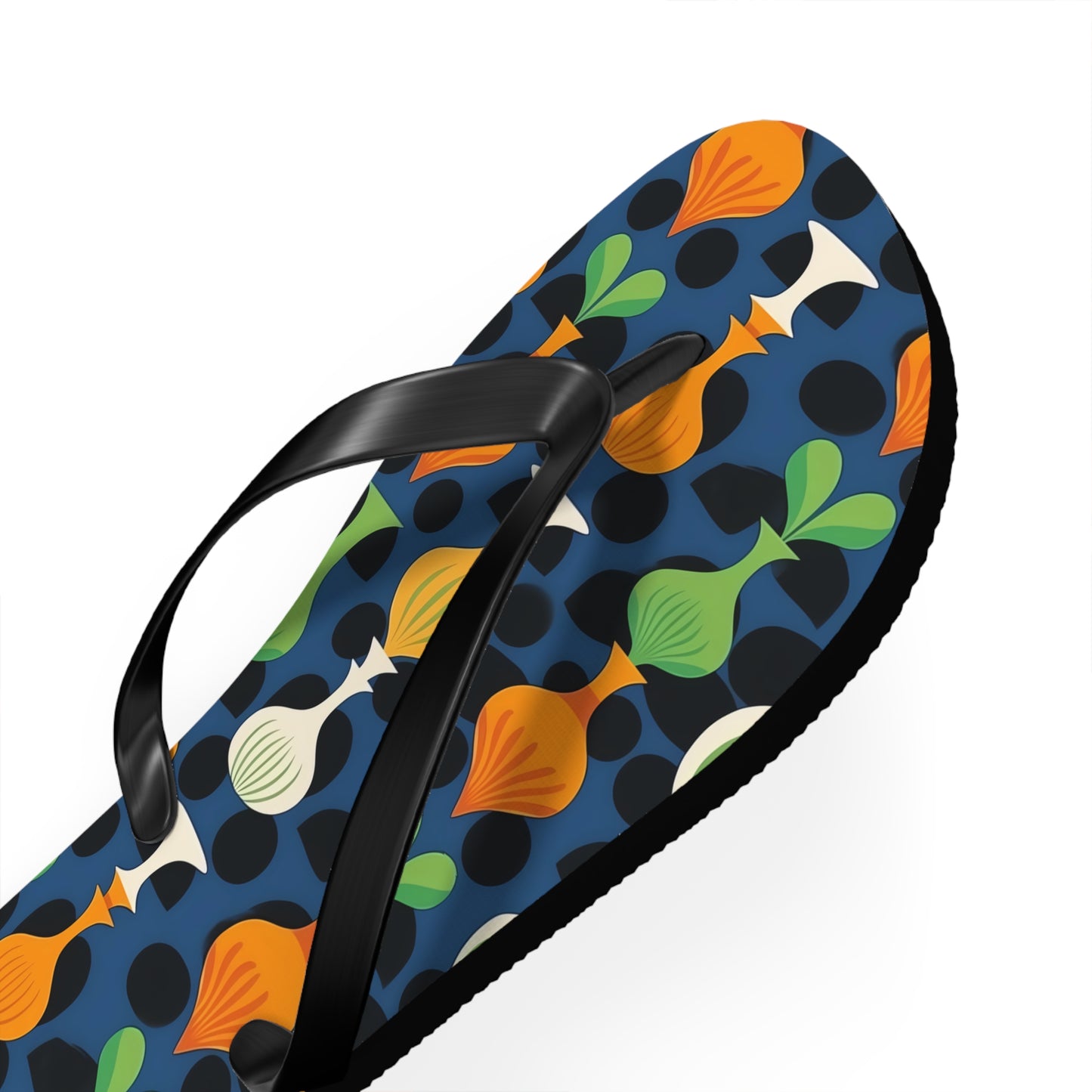 Mod Floating Vases Flip Flops. 5/8" Thick Comfortable Summer or Winter Gym/Sauna Footwear for Men and Women.