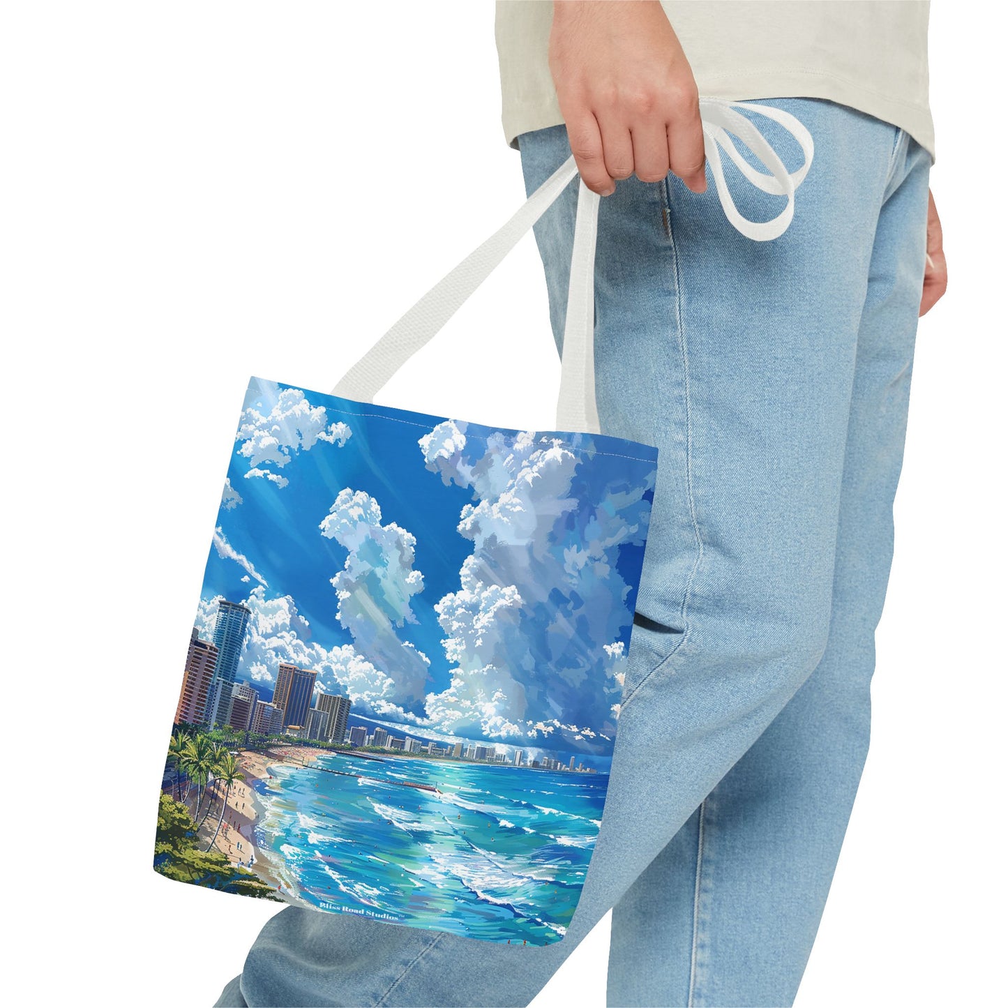 Waikiki Beach Tote Bag - Carry a Slice of Hawaiian Paradise Wherever You Go! Available in 3 sizes.
