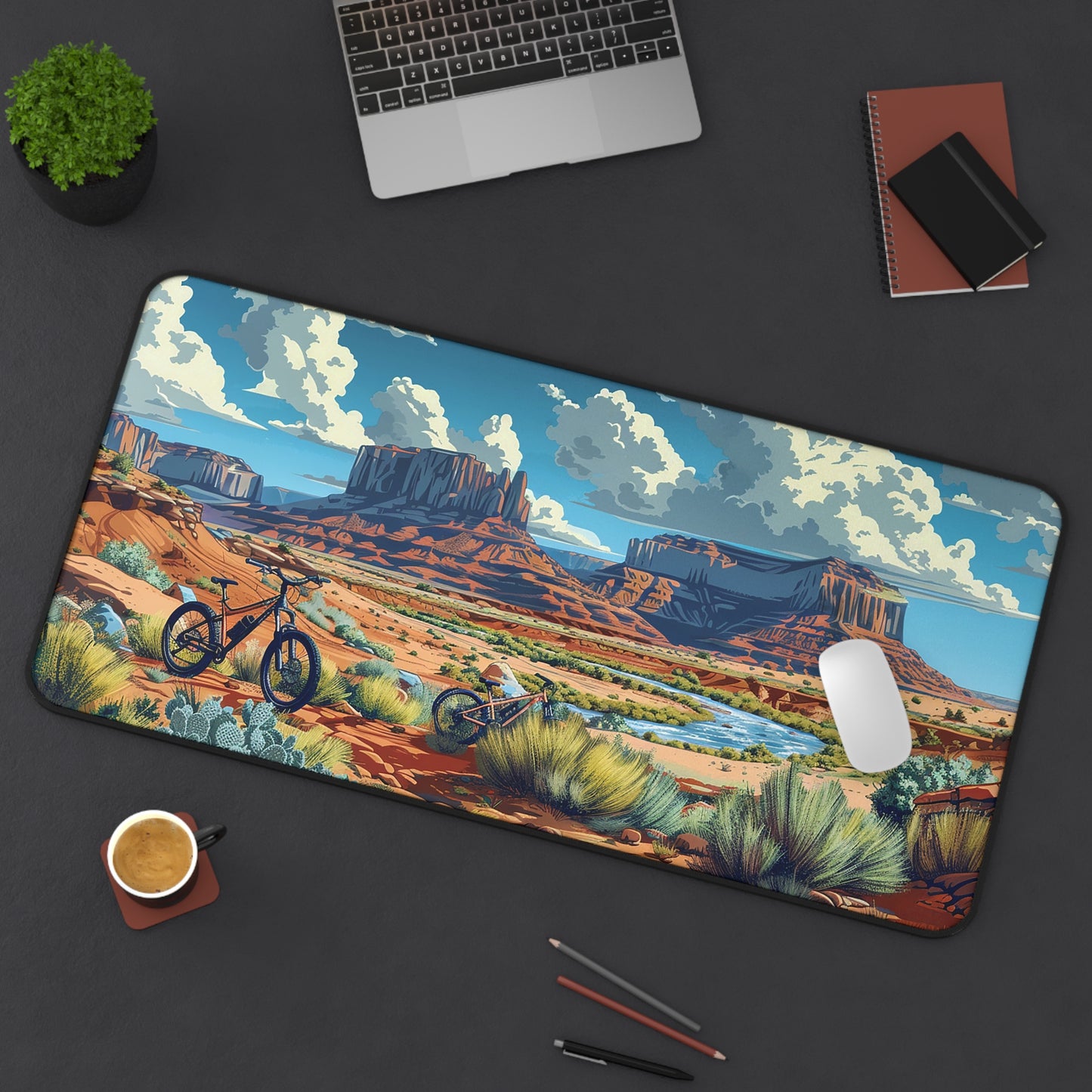 Desert Trails Desk Mat (Desk Pad) - Explore Your Workspace with our Desert Trails Mat! Available in 3 sizes.