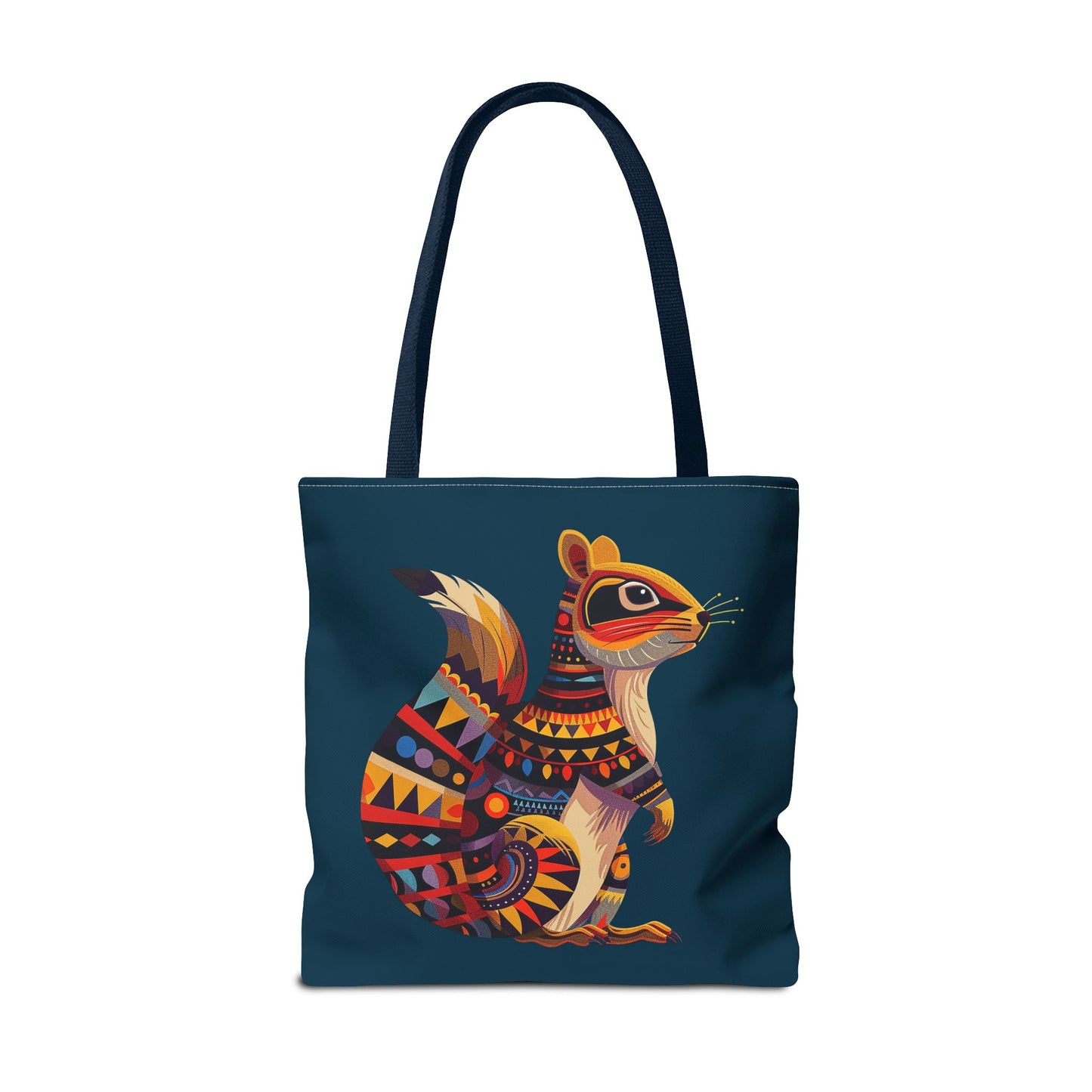 Autumn Squirrel Tote Bag - Wild Whimsy with a Tribal Twist! From our Spirit of the Wild Collection. Available in 3 sizes.