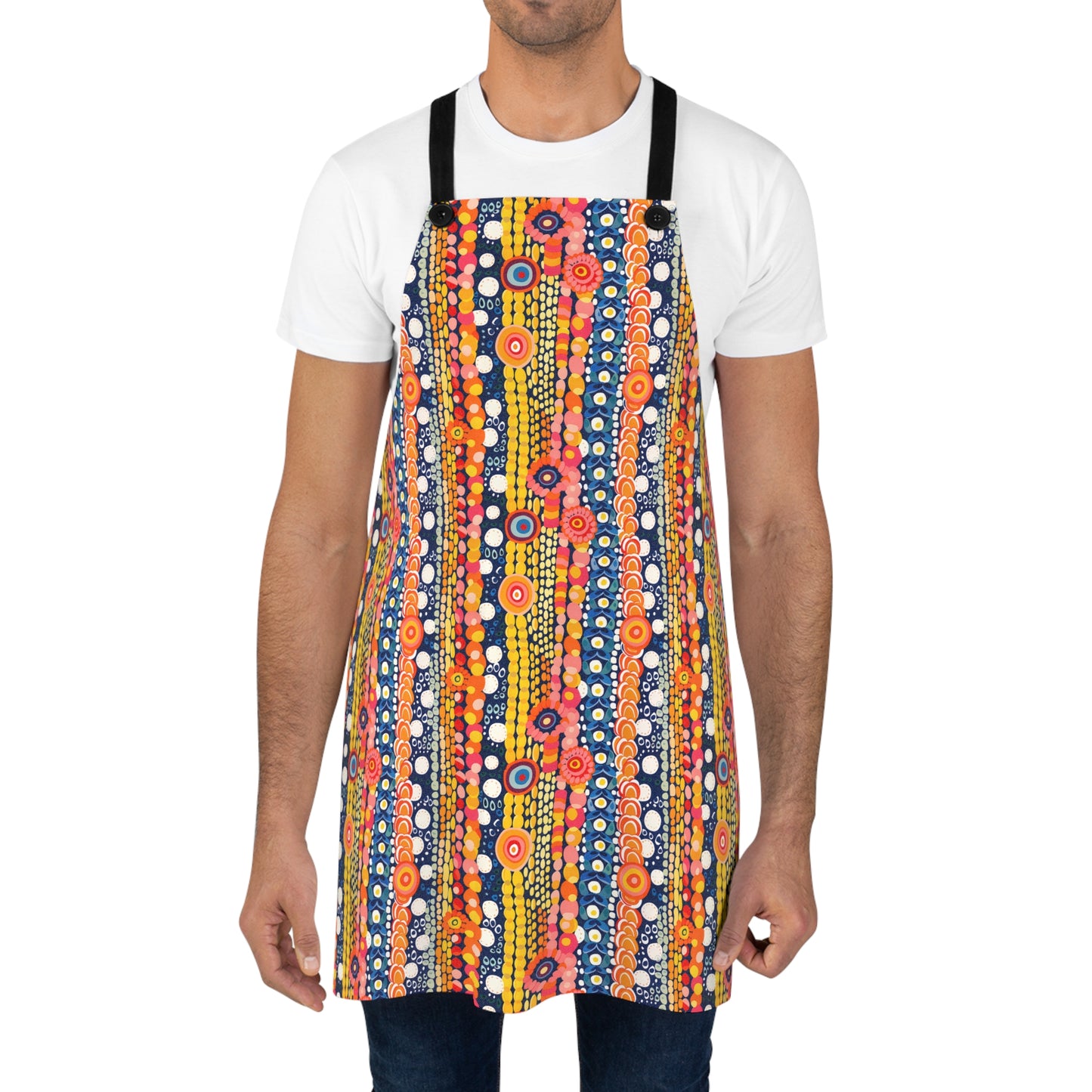 Dotty Delight Adult Apron - Make a Splash with the Pop Art Colorful Apron in the Kitchen!