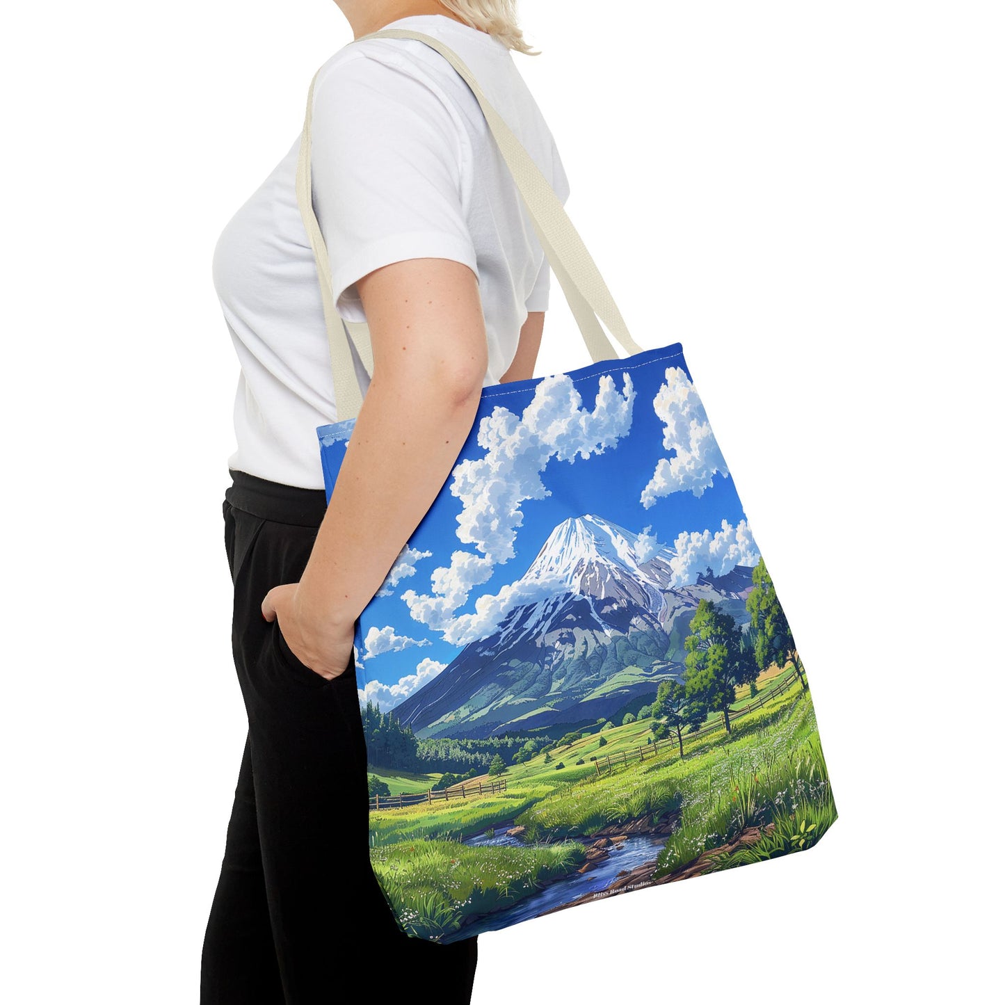 Mount Fuji Serenity Tote Bag - Carry the Tranquil Beauty of Japan's Iconic Peak! Available in 3 sizes.