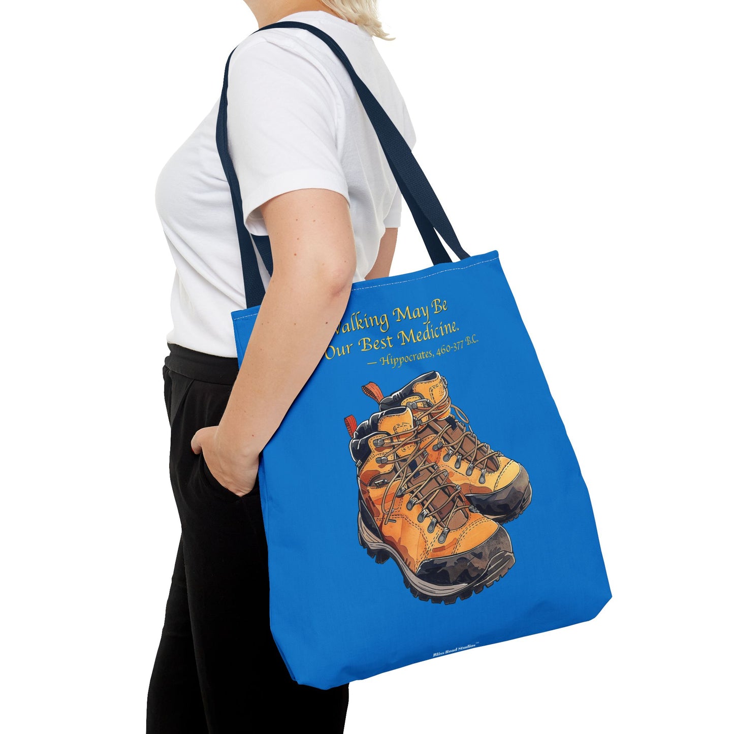 Happy Hiker Tote Bag - Stride into Wellness with Every Step! Available in 3 sizes.