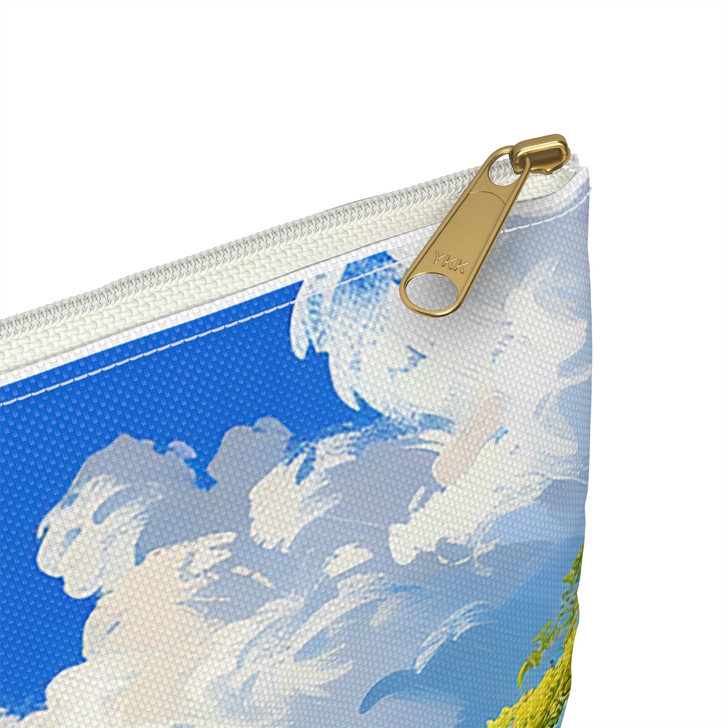 Spring Meadow Soar Accessory Pouch - Sail Over Meadows of Springtime Bliss in a Hot Air Balloon! Available in 2 sizes.