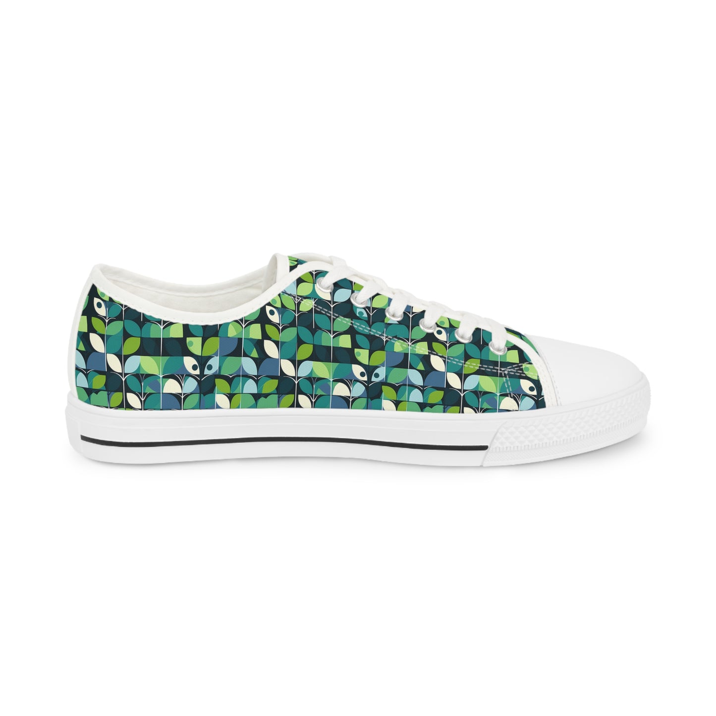 1960s Groovy Mod Men's Low Top Sneakers - Kick it Old School - Retro Mid-century Flair with a Modern Twist!