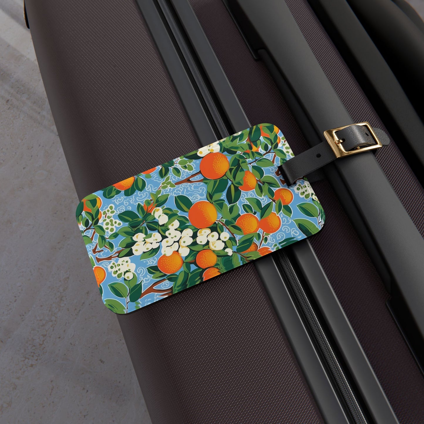 Citrus Blue Bliss Acrylic Luggage Tag - Travel in Vibrant Elegance with the Citrus Blue Bliss Acrylic Luggage Tag!