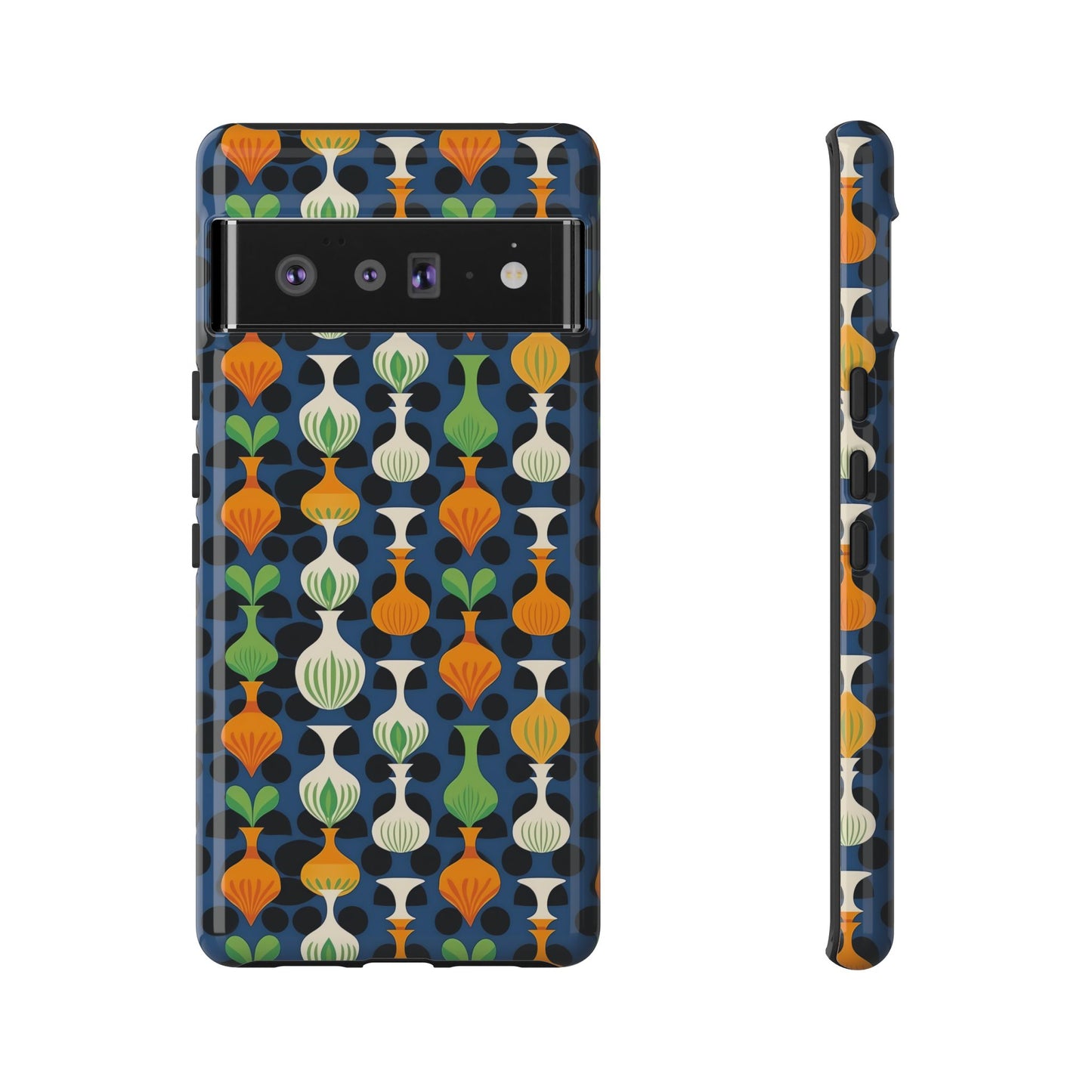 Mod Floating Vases Tough Phone Case for Apple iPhone, Samsung Galaxy, and Google Pixel.