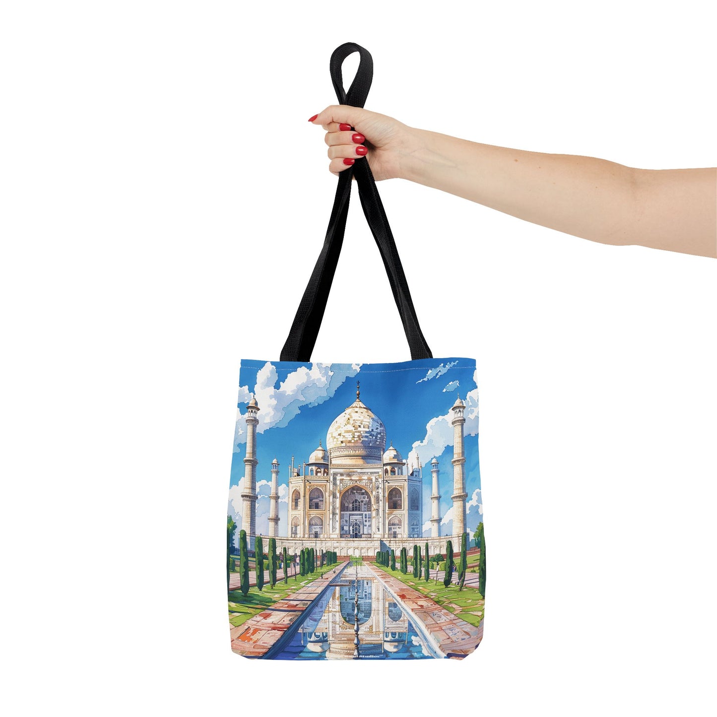 Taj Mahal Reflection Tote Bag - Carry the Splendor of the Taj Wherever You Go! Available in 3 sizes.