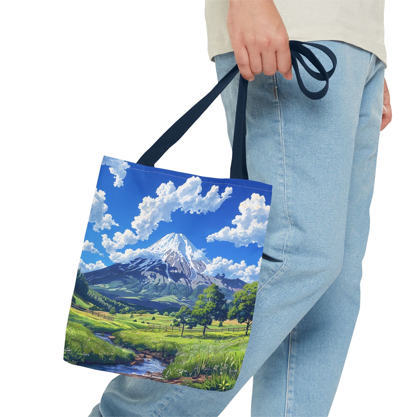 Mount Fuji Serenity Tote Bag - Carry the Tranquil Beauty of Japan's Iconic Peak! Available in 3 sizes.