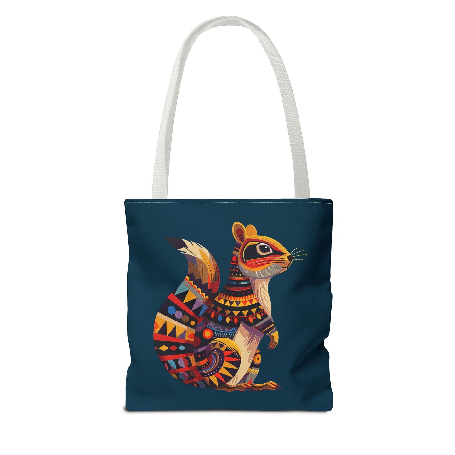 Autumn Squirrel Tote Bag - Wild Whimsy with a Tribal Twist! From our Spirit of the Wild Collection. Available in 3 sizes.