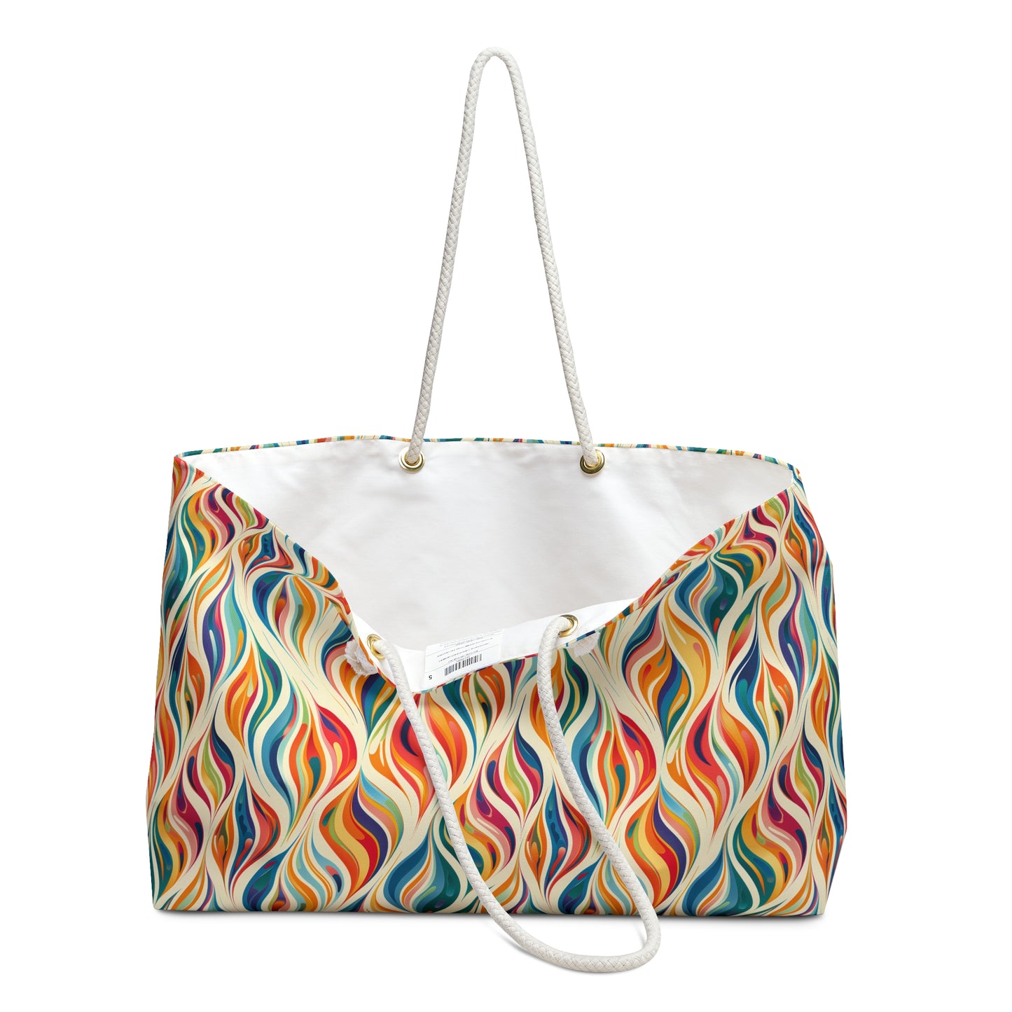 Modern Art Flames Weekender Bag - Ignite Your Style - Blaze a Trail with Fiery Elegance!