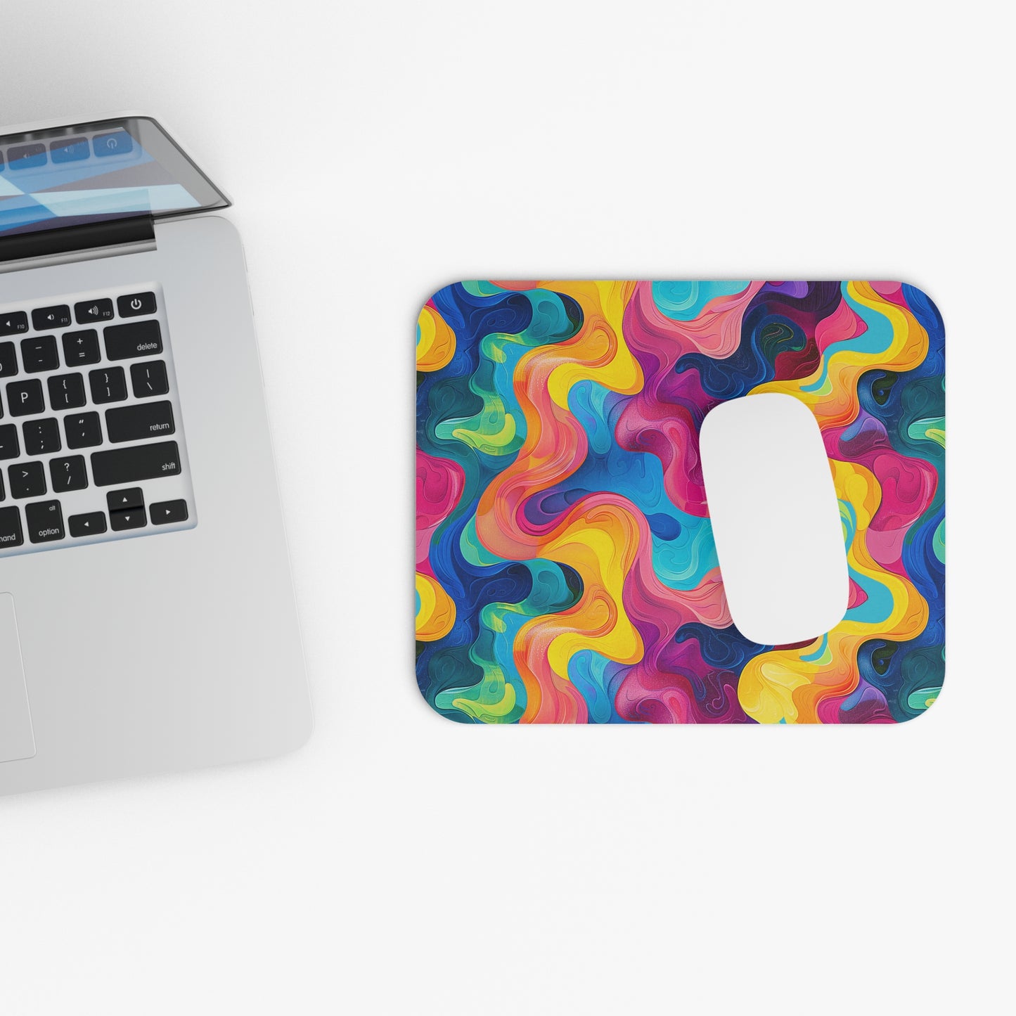 Wavelength Wonder Mouse Pad - Navigate Your Workflow with Waves of Color!