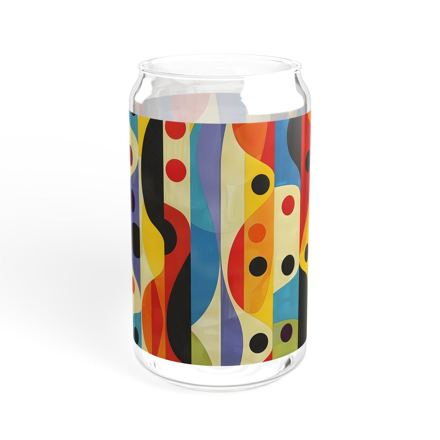 Linear Mesa Sipper Glass Tumbler - 16 oz - Sip in Style with a Bold Pop of Color!